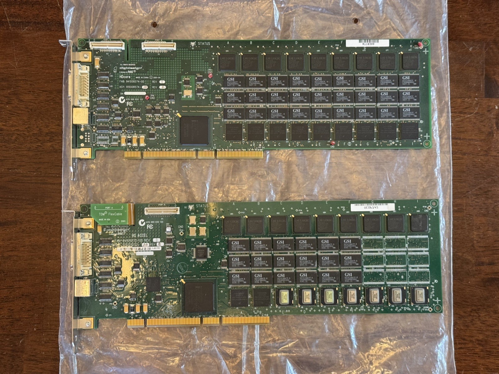 AVID Digidesign Pro Tools 2Cards HD Core & HD Accel PCI Cards w/Flex cable