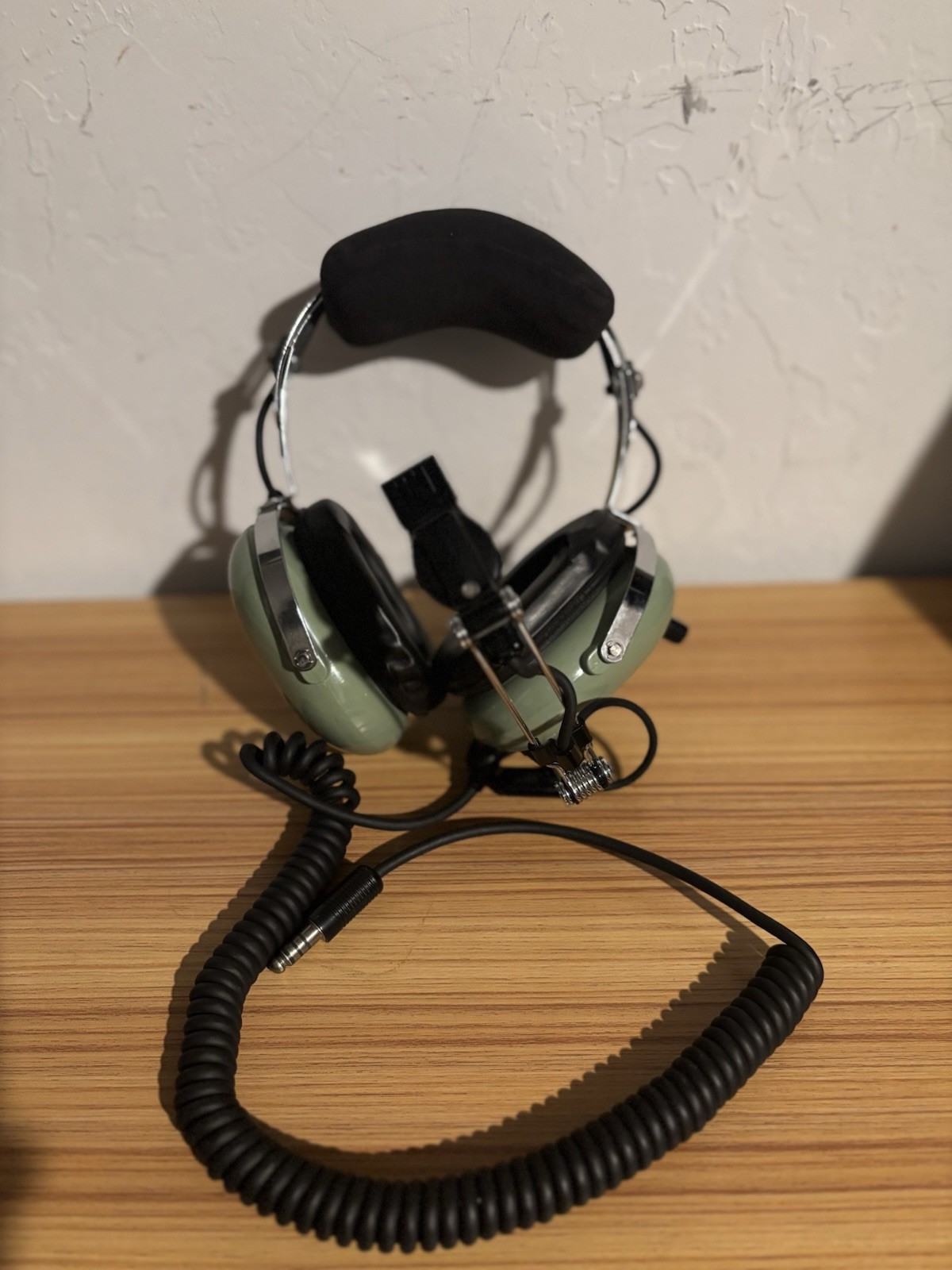 David Clark H10-76 Aviation Headset Untested Pilot USAF Military W/ M-87/AIC MIC