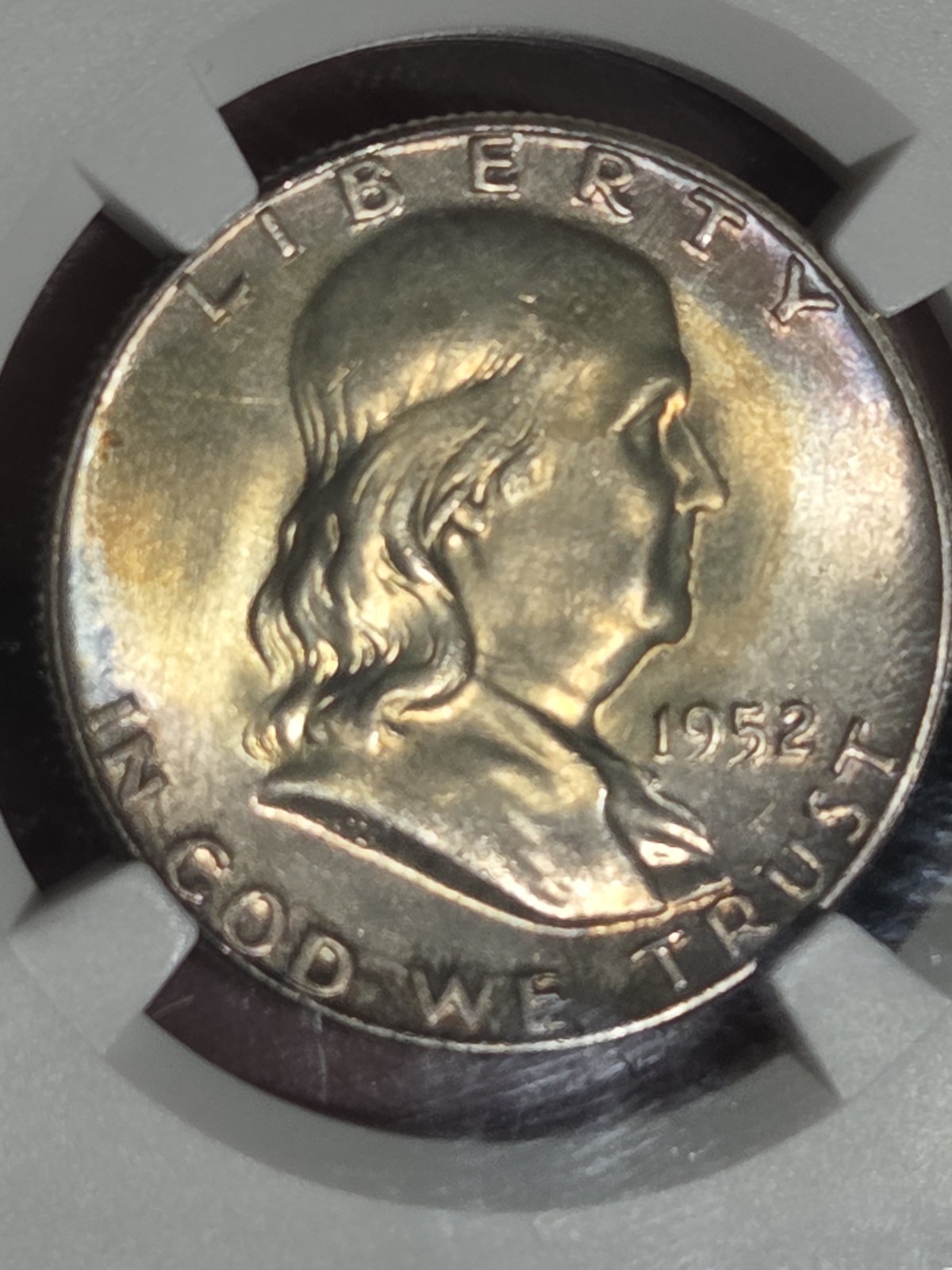 1952 50c Franklin Half NGC MS66 FBL Toned