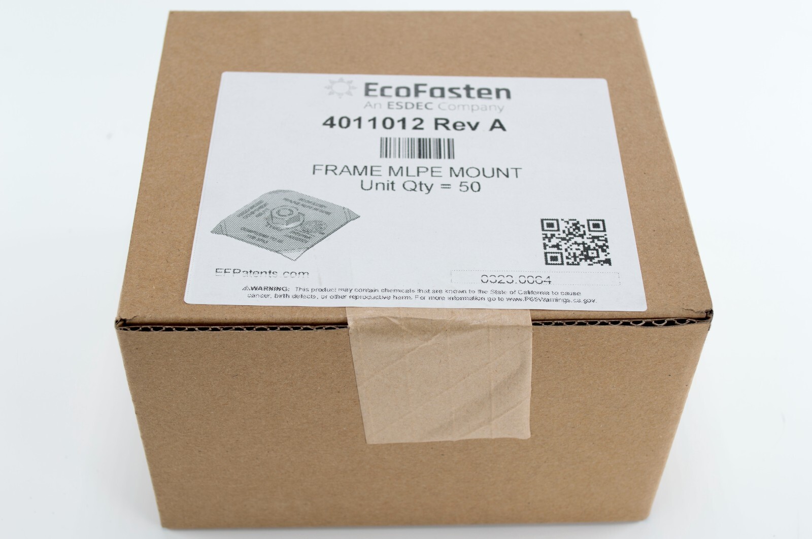 Brand New Sealed - Ecofasten Solar 4011012 Frame MLPE Module Mount SS Box of 50