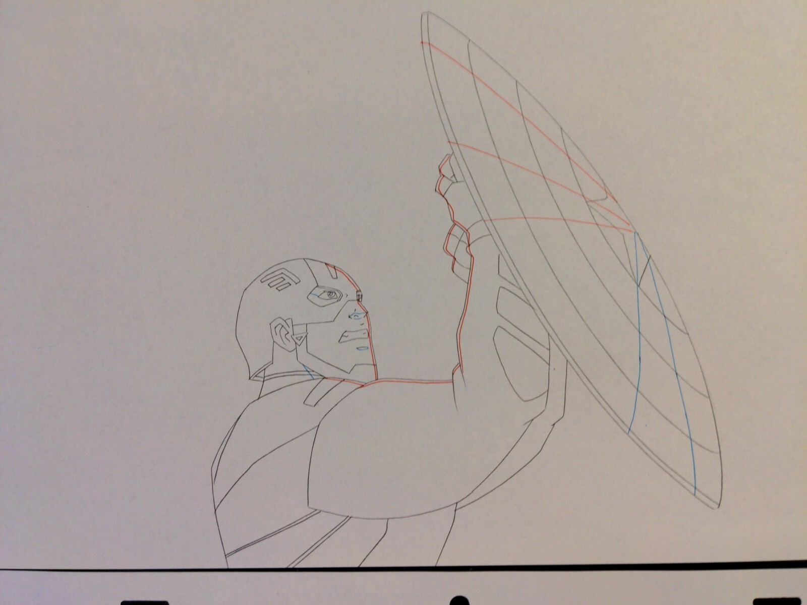 Marvel animation cels Production Art Marvel Comics AVENGERS Captain America AA3