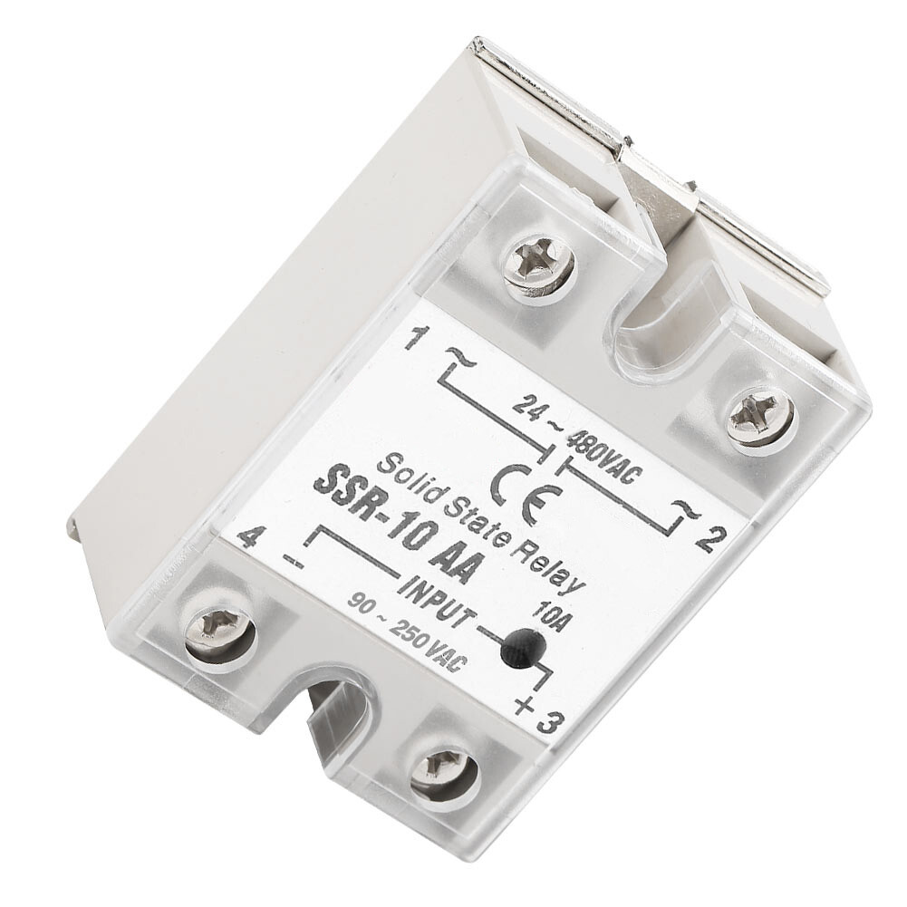 10A State Relay Module SSR AC-AC Input 90-250V AC Output 24-480V AC