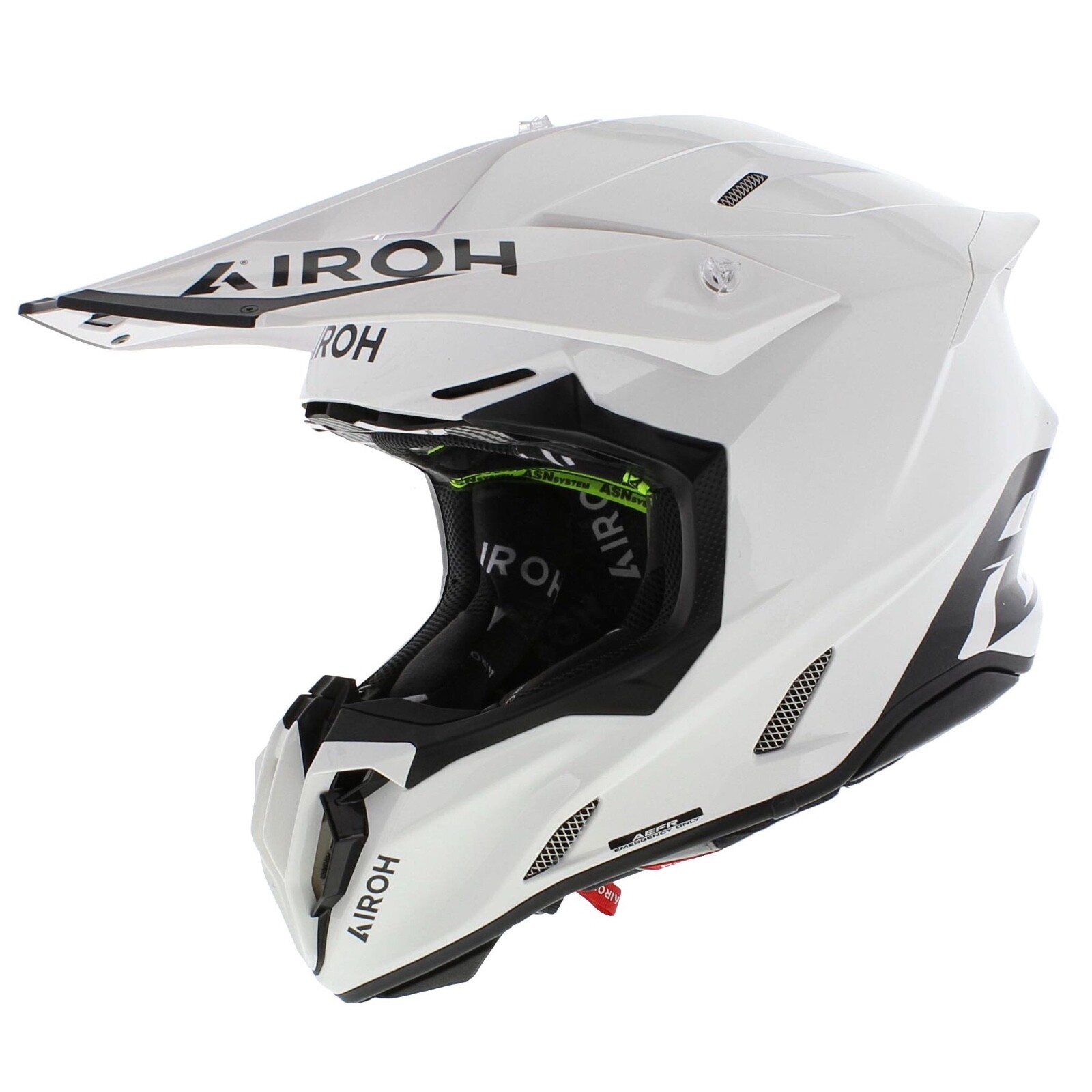 Airoh Twist 3.0 Mono Solid Gloss White, All Sizes Offroad MX Helmet Fast Ship!