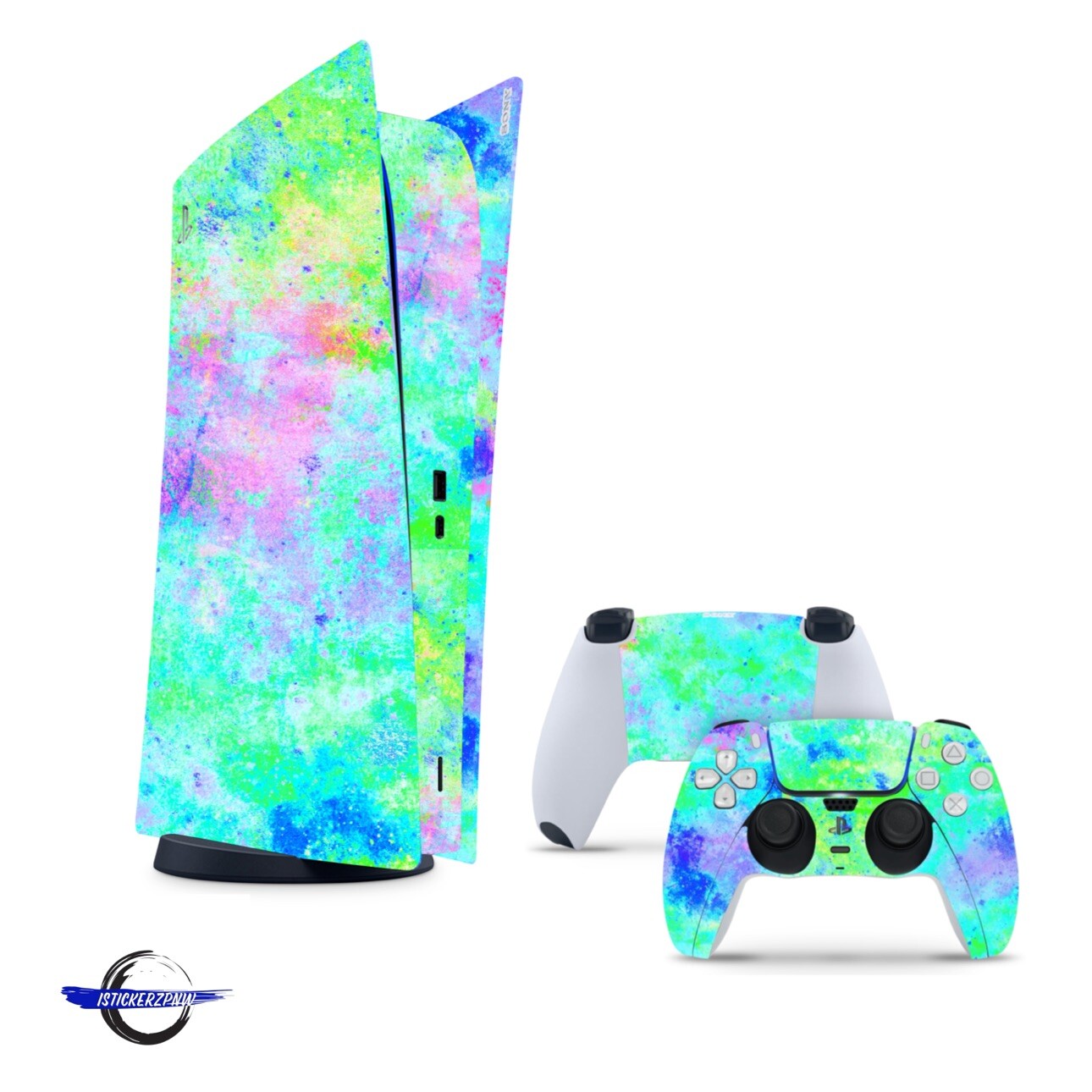 PS5 Vinyl Skins Neon Paint
