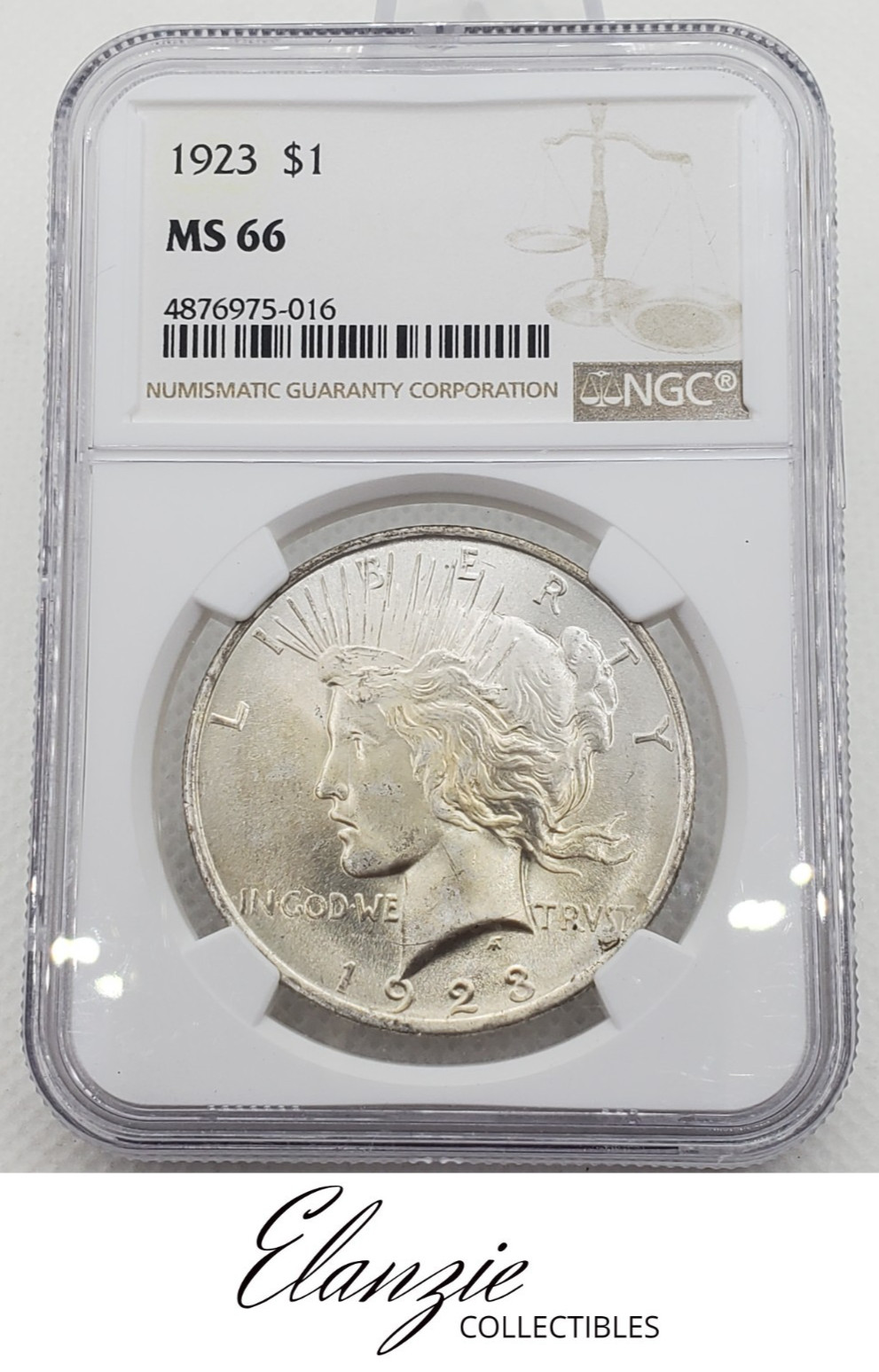 1923 Peace Silver Dollar NGC MS66
