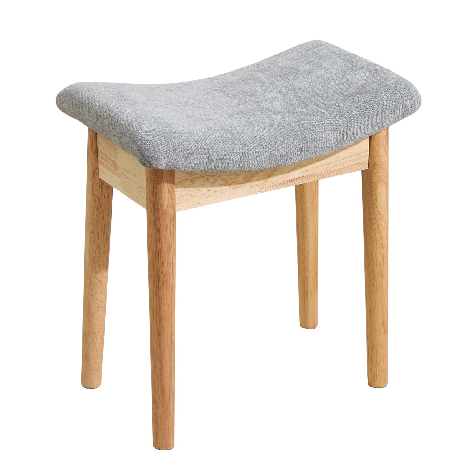 Royal Windsor Vanity Stool with Saddle Cushion, 18 Inch Makeup Vanity Chair f...