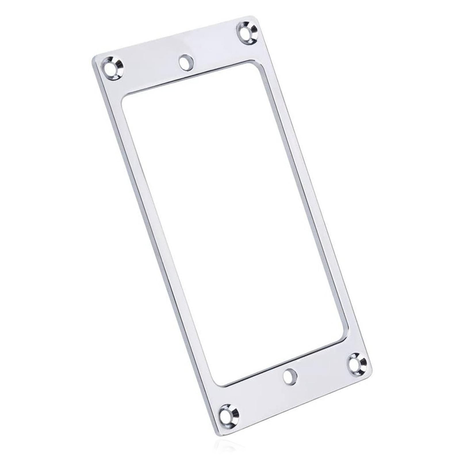 2* Silver Iron Humbucker Pickup Mounting Ring Frame Bridge Neck Flat Parts