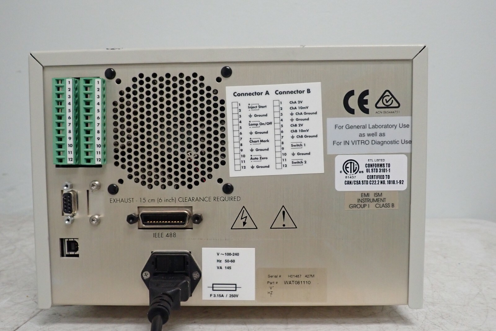 Waters 2487 Dual λ Lambda Absorbance Detector WAT081110 HPLC System