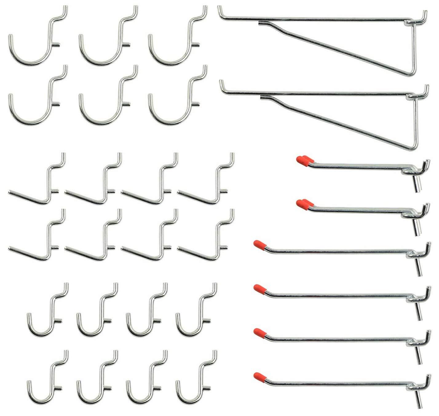 30pc Heavy Duty Pegboard Hooks Set Peg Board Hook Assortment And Accessories For