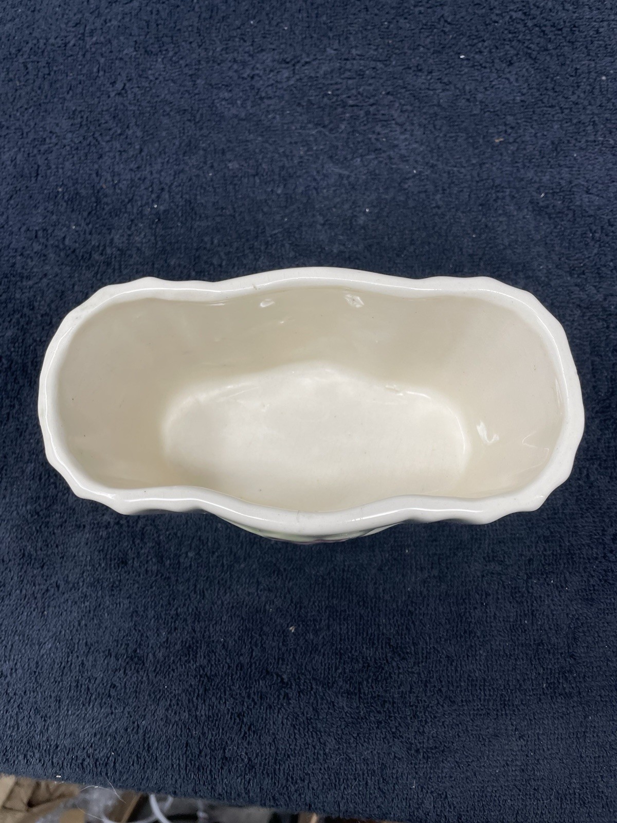 Ceramic Cream Colored Rose Planter