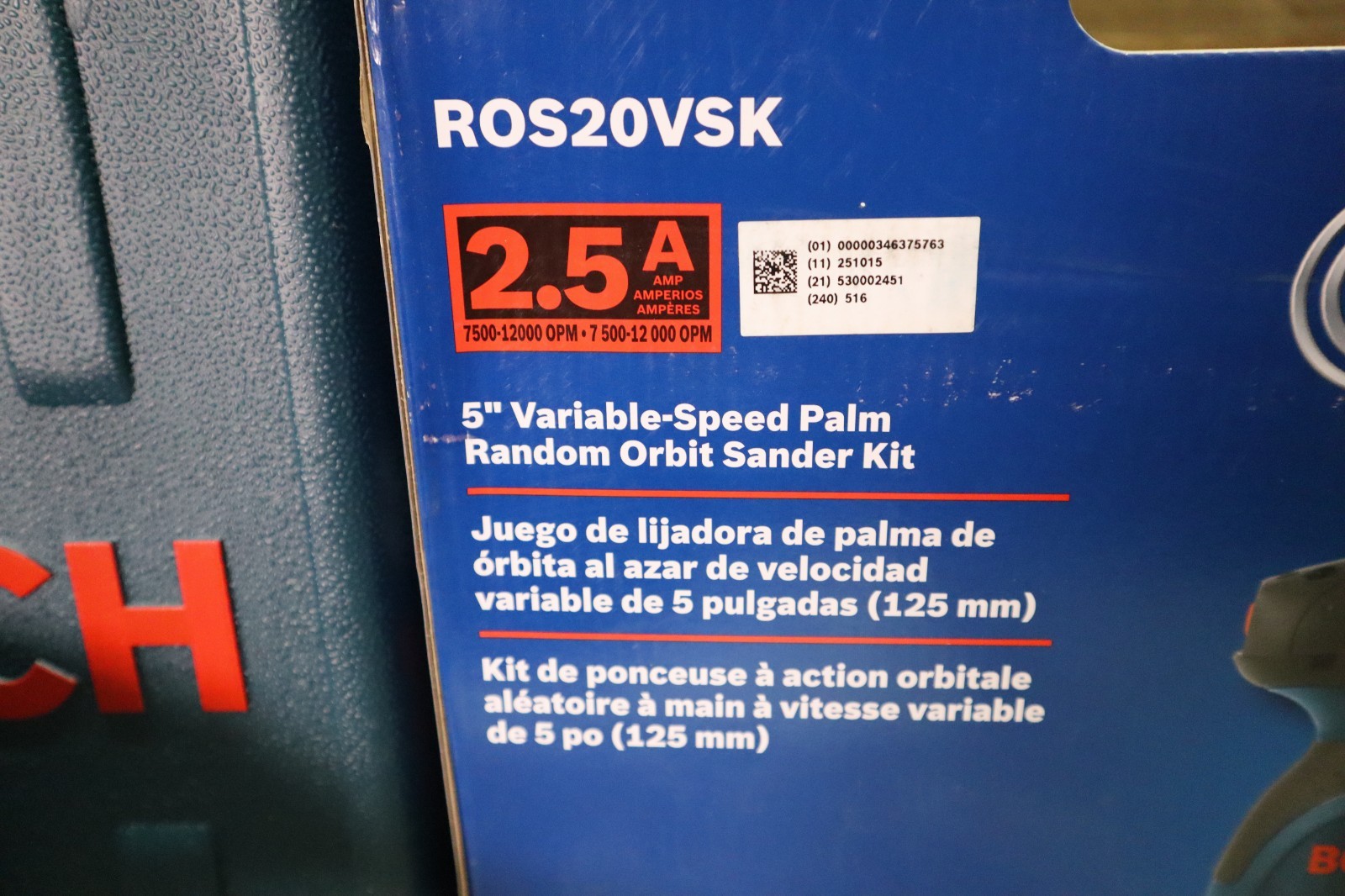 Bosch ROS20VSK 5" Palm Random Orbit Sander