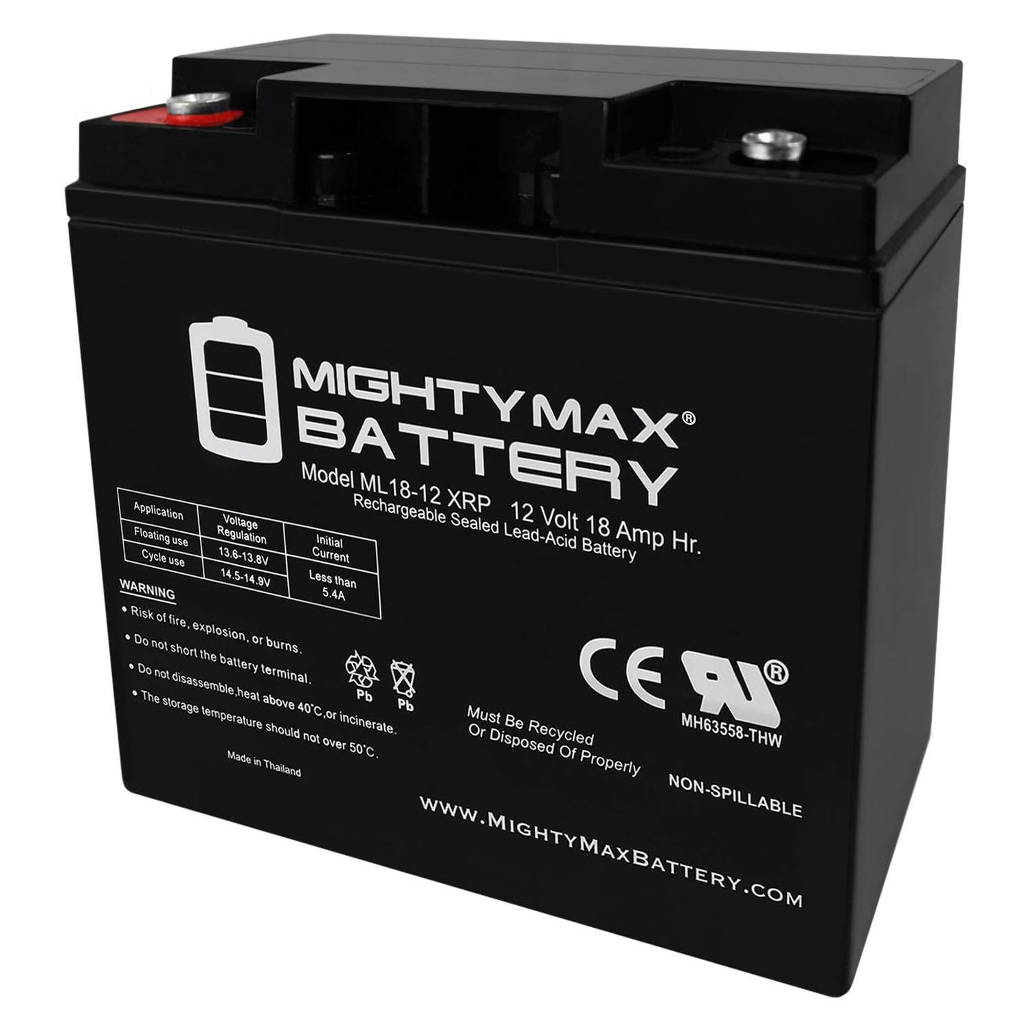 Mighty Max 12V 18AH SLA Replacement Battery for Troy-Bilt Generator