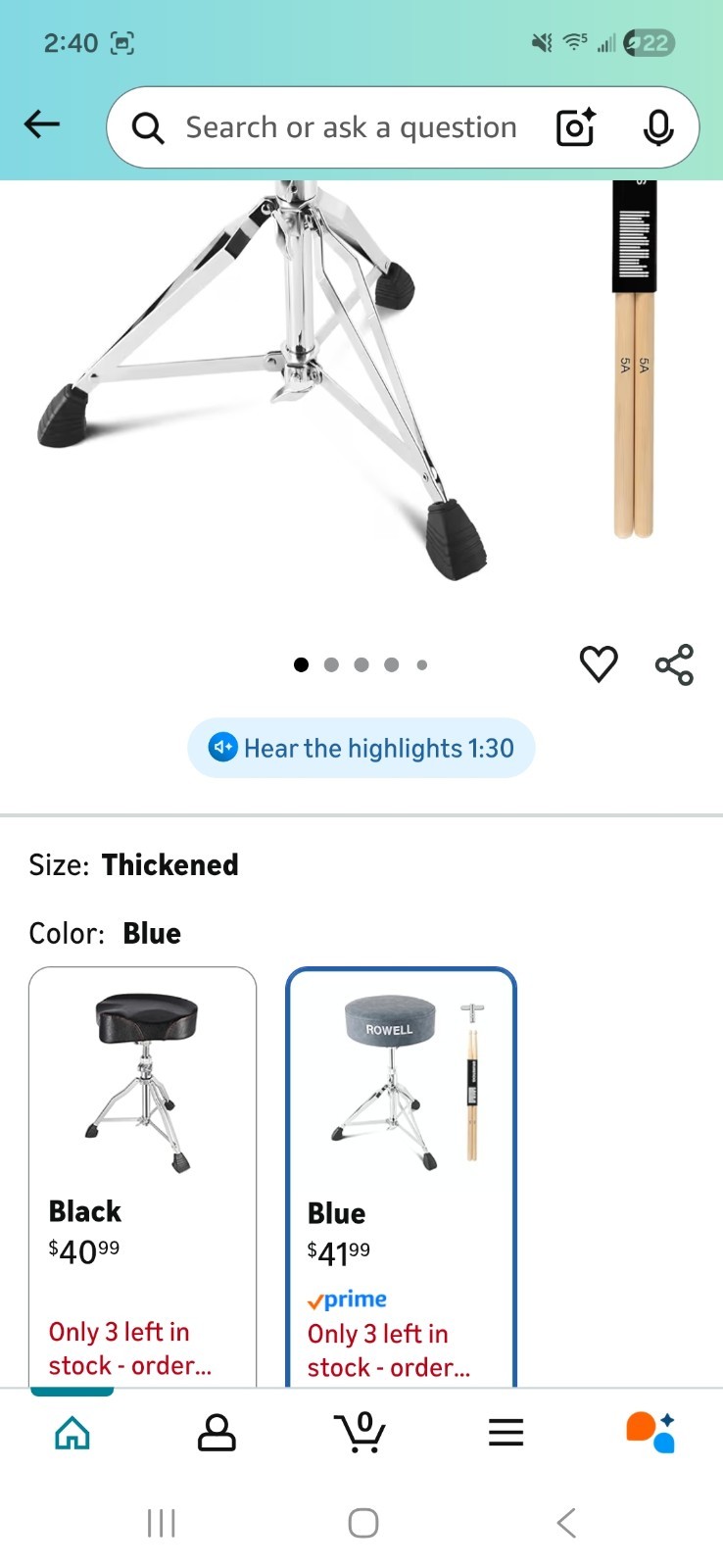 Padded Drum Seat