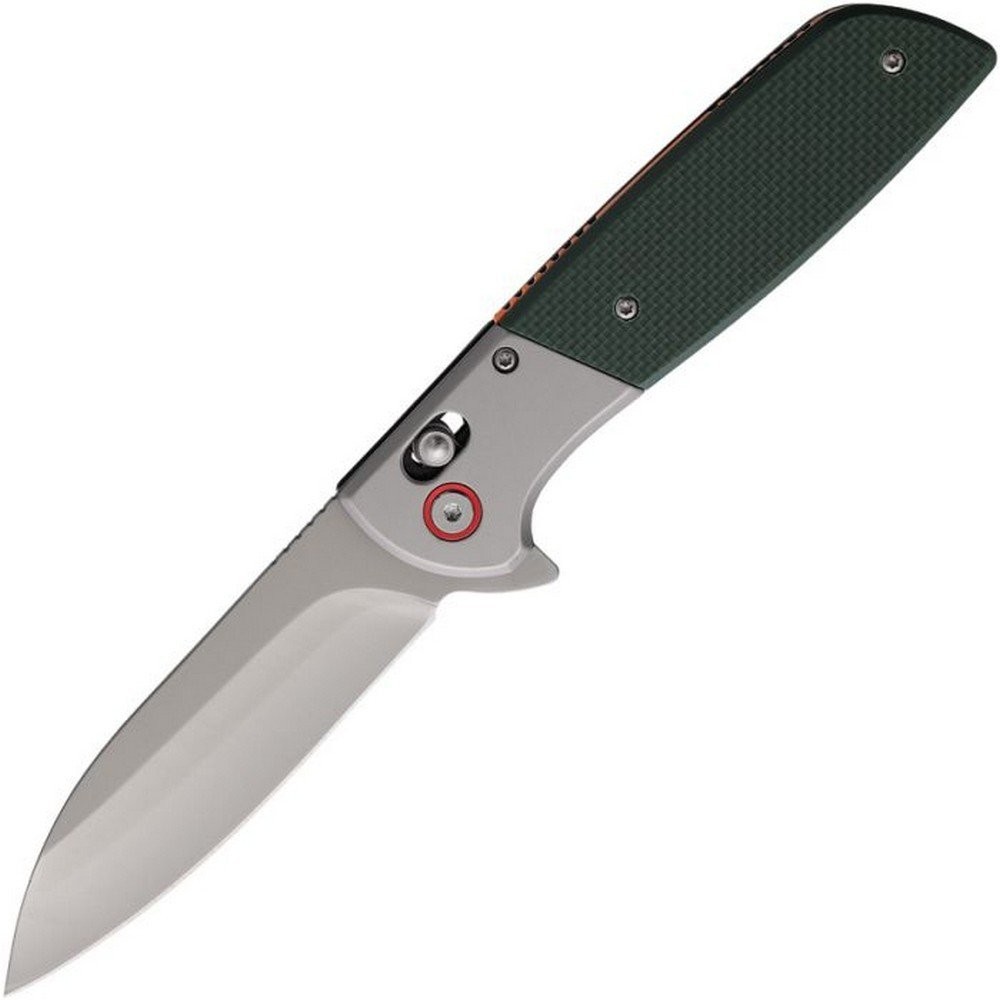 ElitEdge 420C Stainless Blade Green Aluminum Handle Folding Knife - 10-A107GN