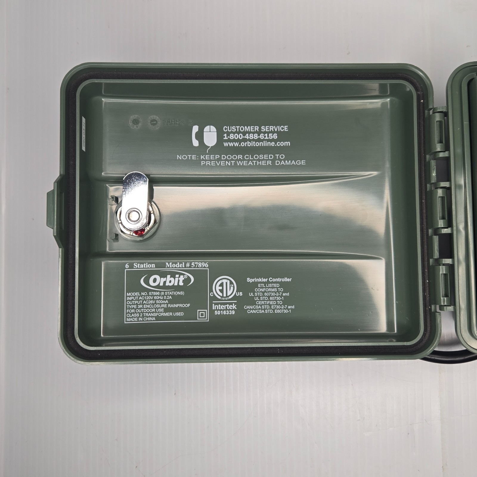 Orbit 57896 6-Station Outdoor Sprinkler Controller Weatherproof Lockable Box
