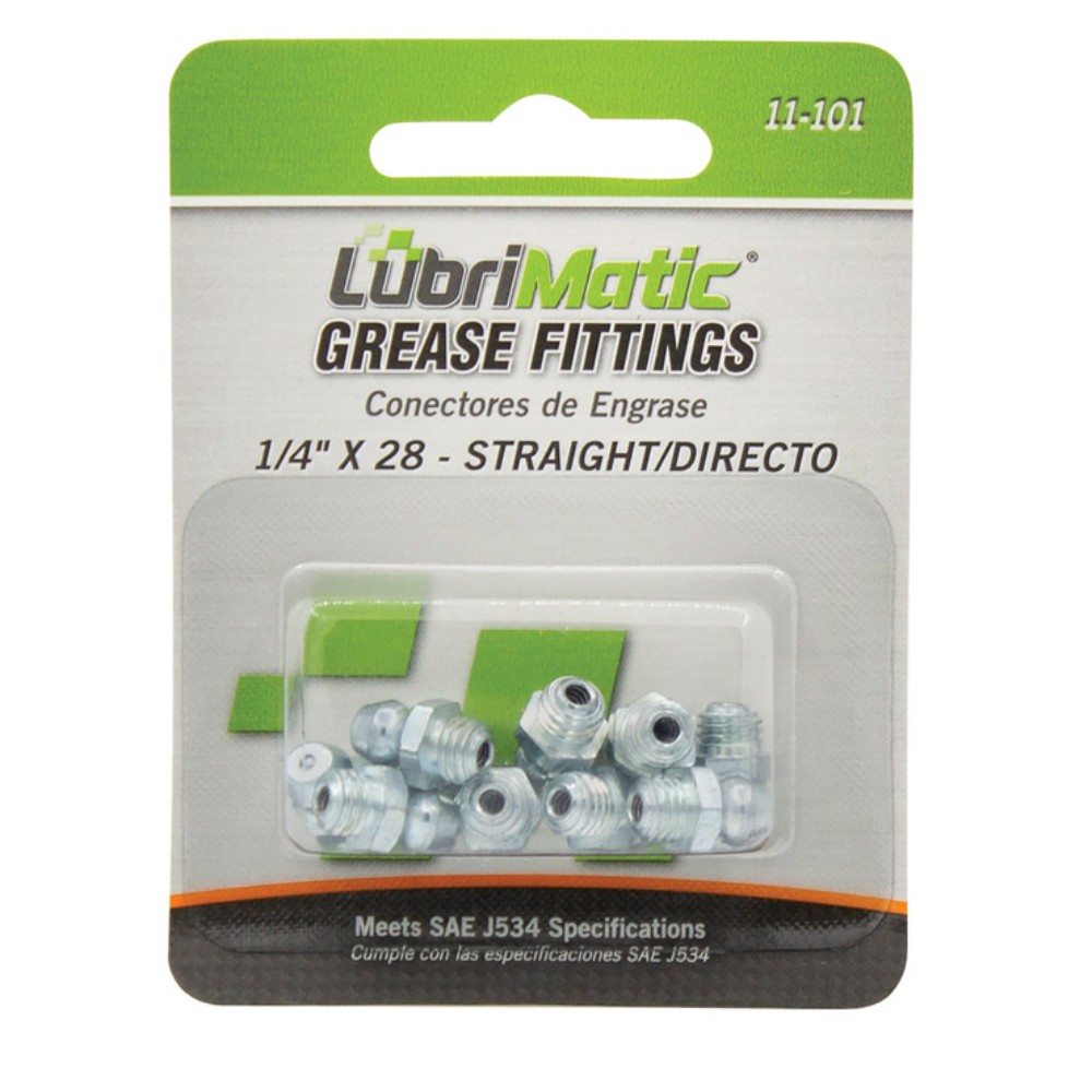 LubriMatic Straight Grease Fittings 10 pk (Pack of 4)