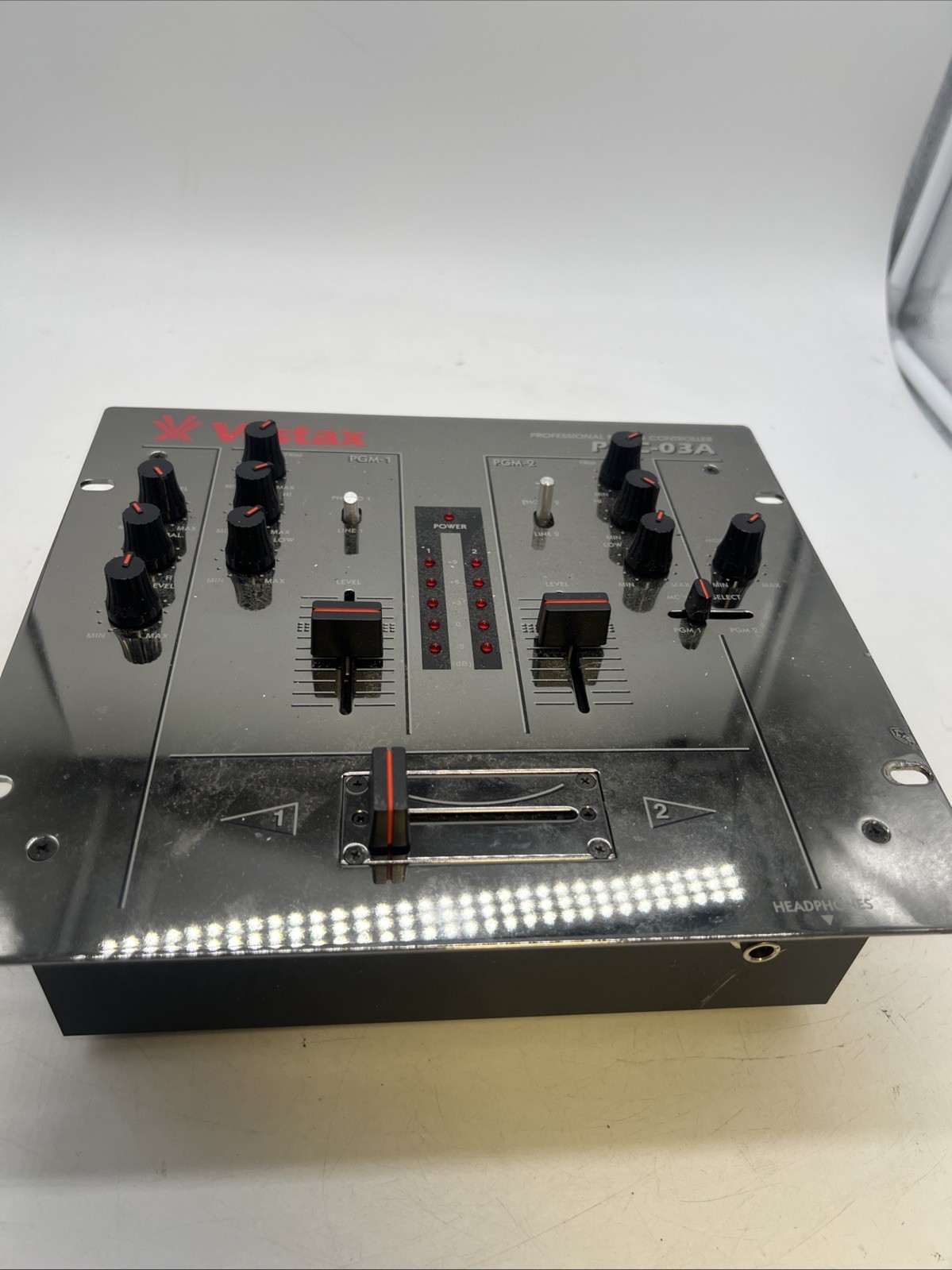 Vestax PMC-03A Professional Mixing Controller DJ Mixer Silver 2ch Untested