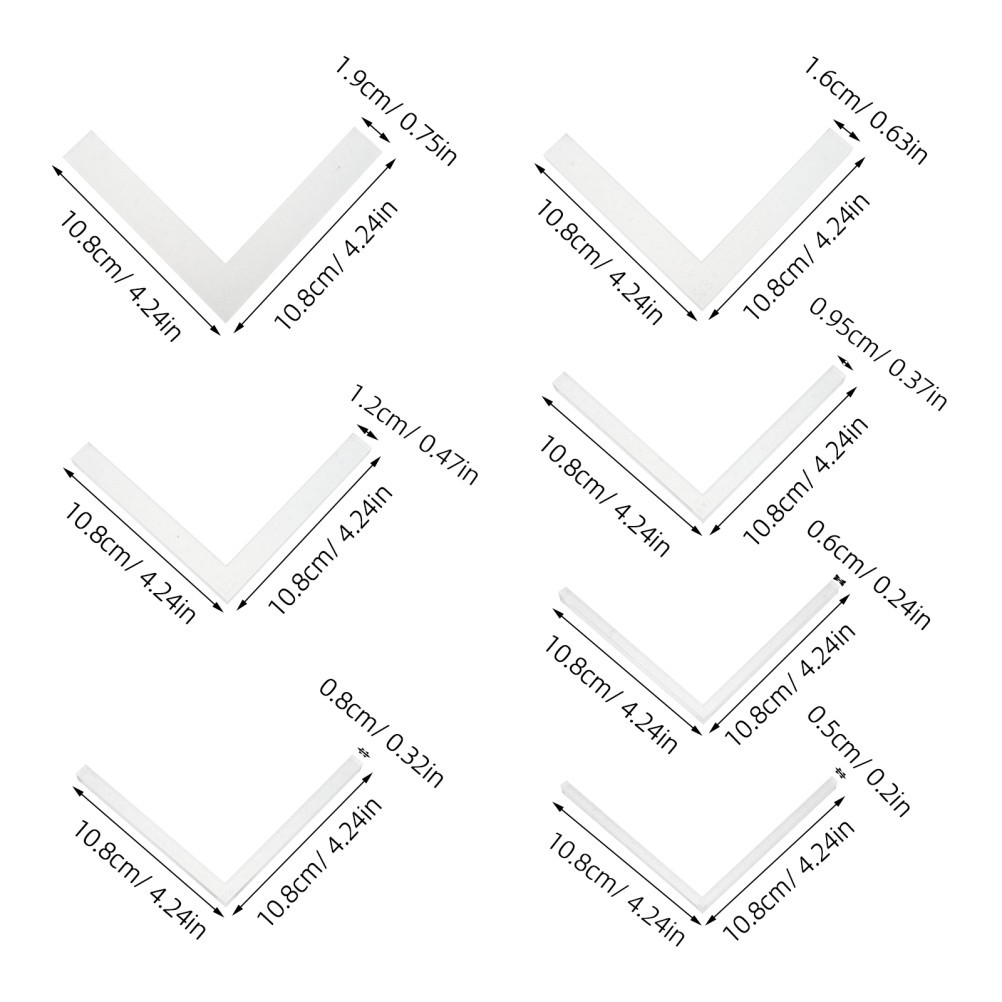 7pcs Card Making Alignment Guides: Layering & Matting Spacers Card Corners