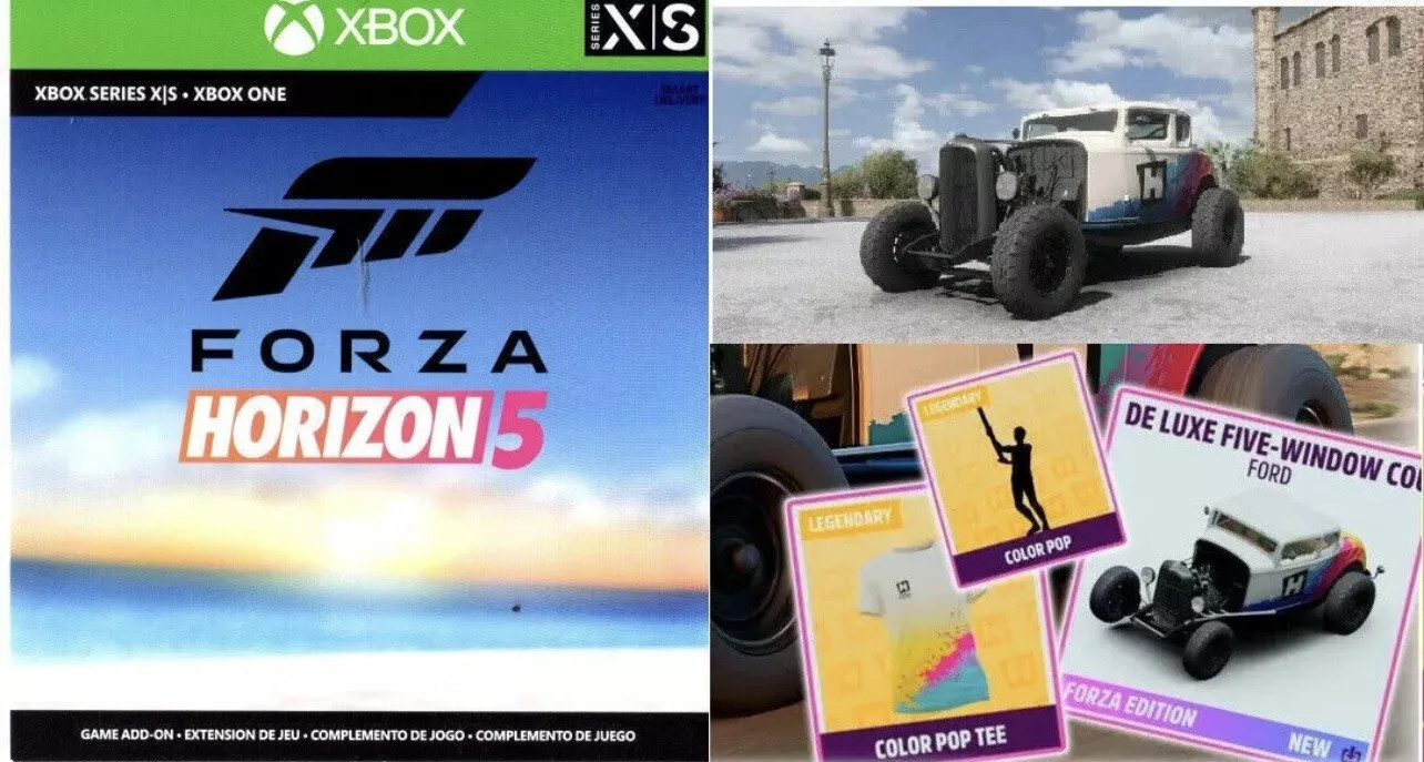 Forza Horizon 5 Controller DLC 1932 Ford Coupe + Color Pop Emote + Tee