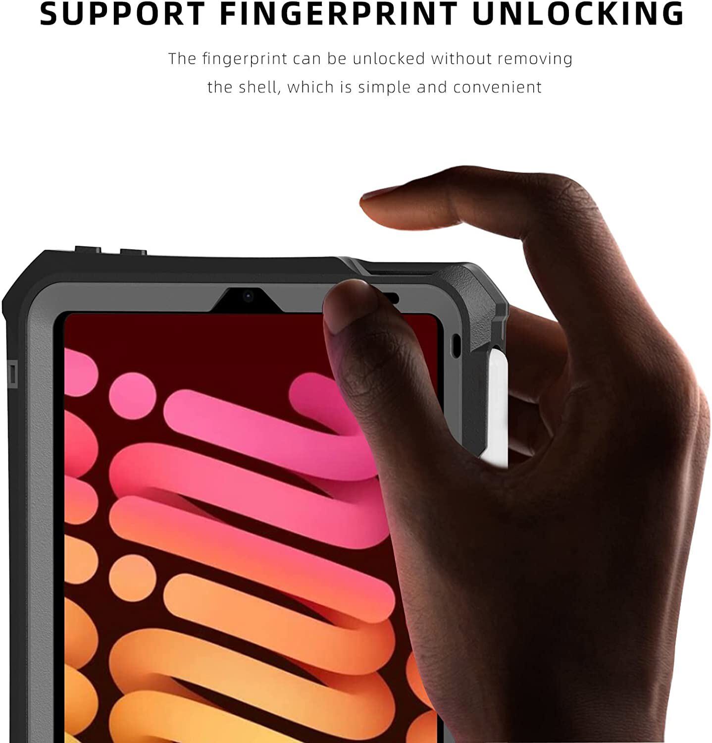 Waterproof Case For iPad Mini 6th Generation 8.3"Full Body Shockproof Pen Holder