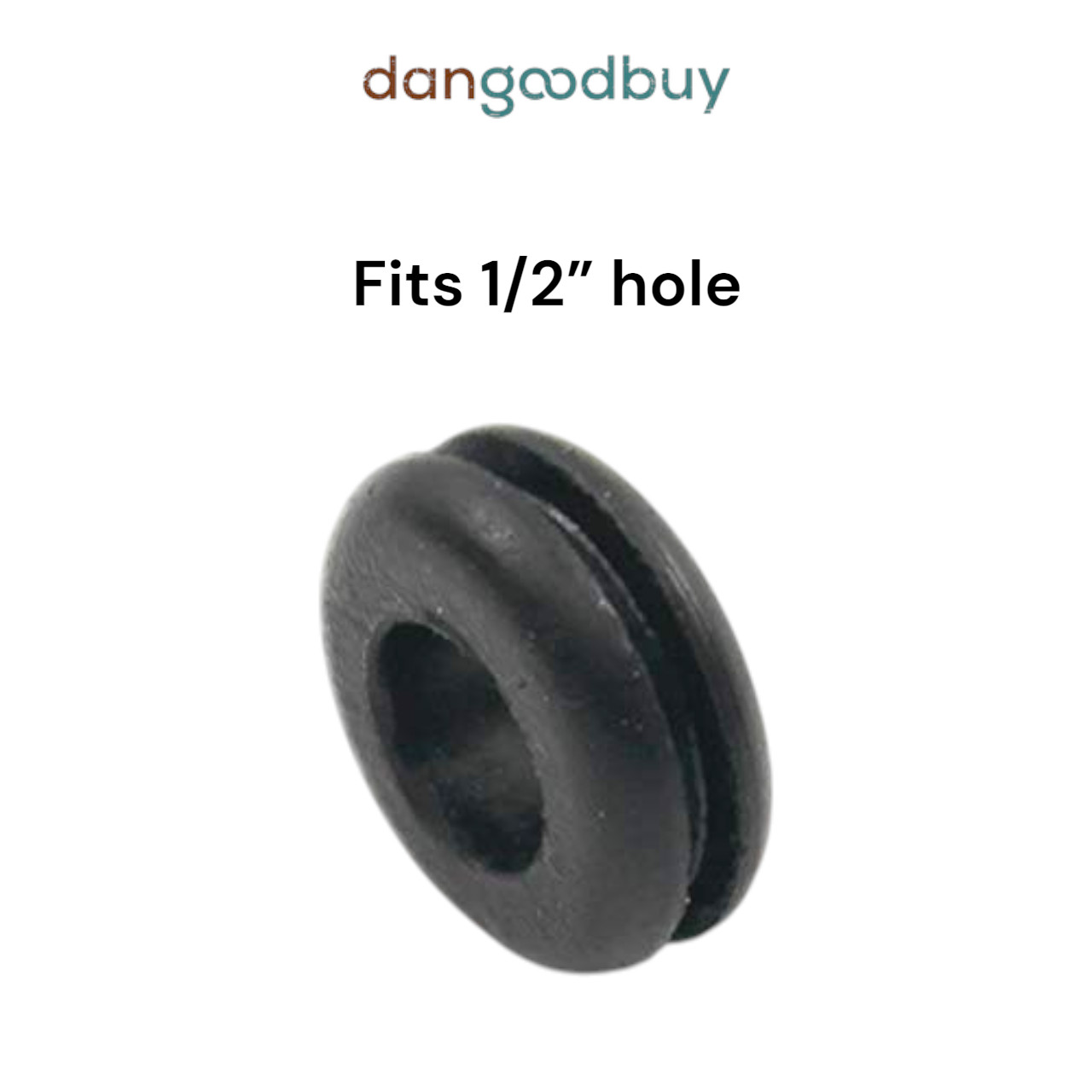 Rubber Grommet to fit 1/2" Hole in 1/16" Thick Panel - 5/16" Inner Diameter