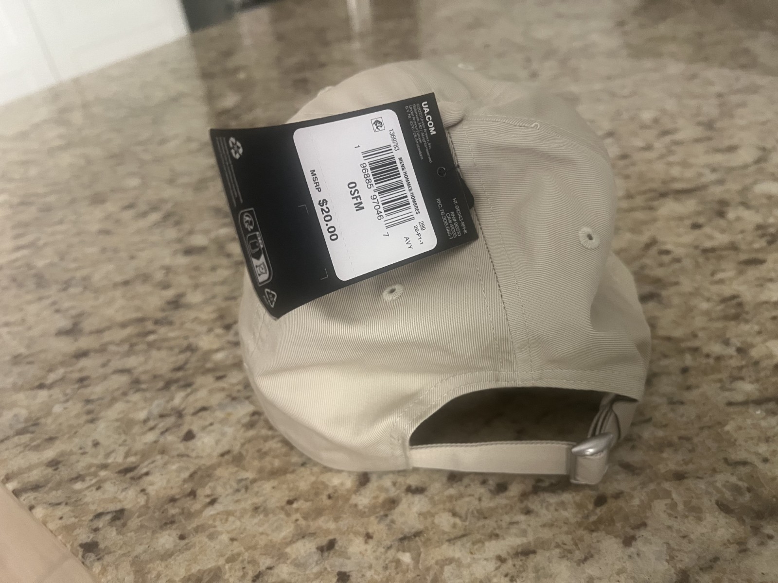 NEW Men Under Armour Khaki Adjustable Cap One Size Fits Most