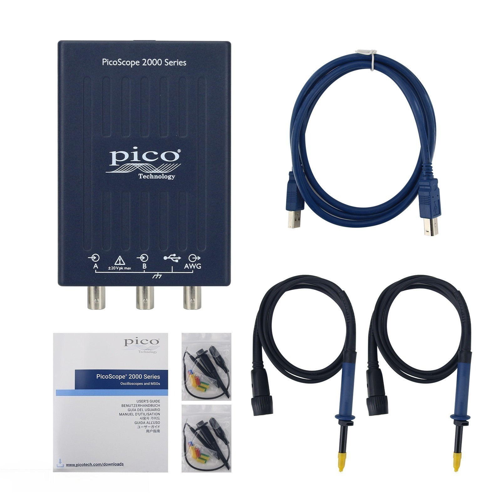 PicoScope 2000 Series 5-in-1 Portable Oscilloscope 2 Ch (2205A 25MHz 200MS/s)