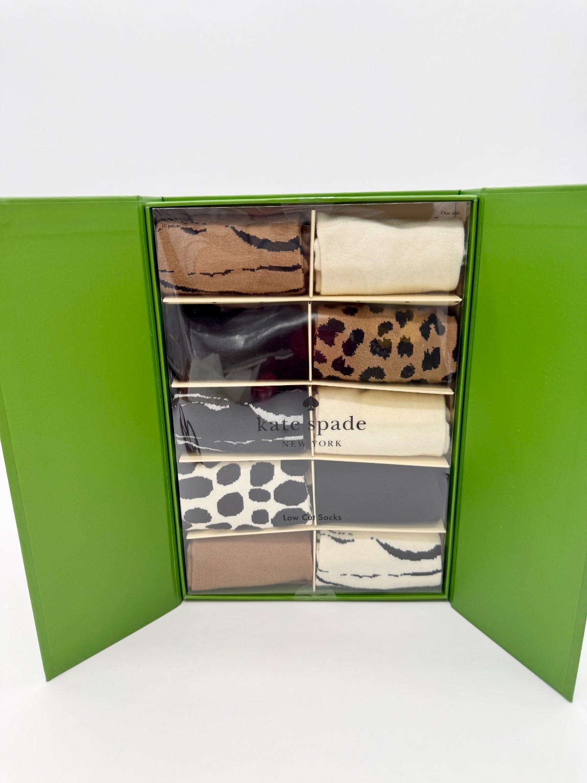 Kate Spade Gift Socks- 10 Pairs; Animal Print Socks; Kate Spade Gift For Friend