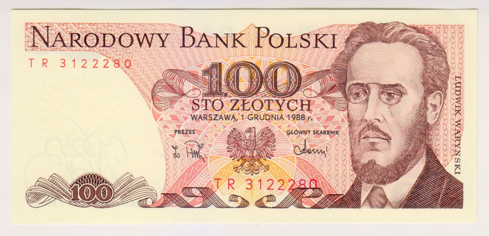1988 Poland 100 Zlotych 3122280 Paper Money Banknotes Currency