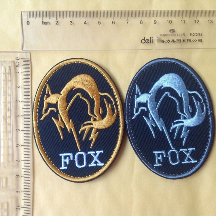 2Pcs FOXHOUND Metal Gear Solid Cosplay Snake Big Boss Hook Loop Patch Badge