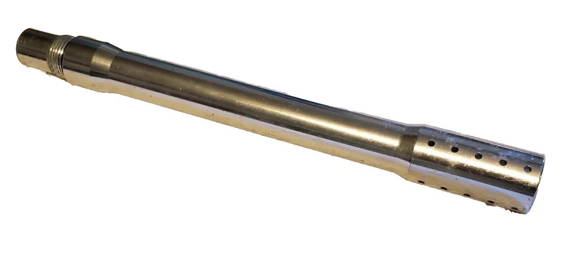 10 in Silver 5 Hole Port Spyder Piranha Rebel Paintball Gun Barrel Free Shipping
