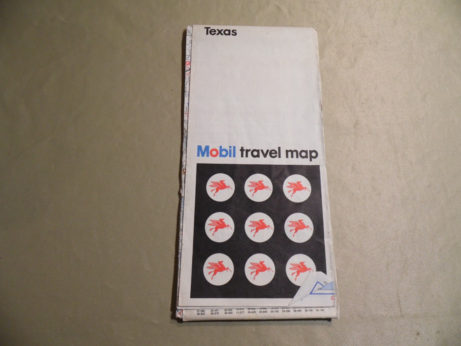 Mobile Travel Map of Texas / Circa 1970 / Free Domestic Shipping