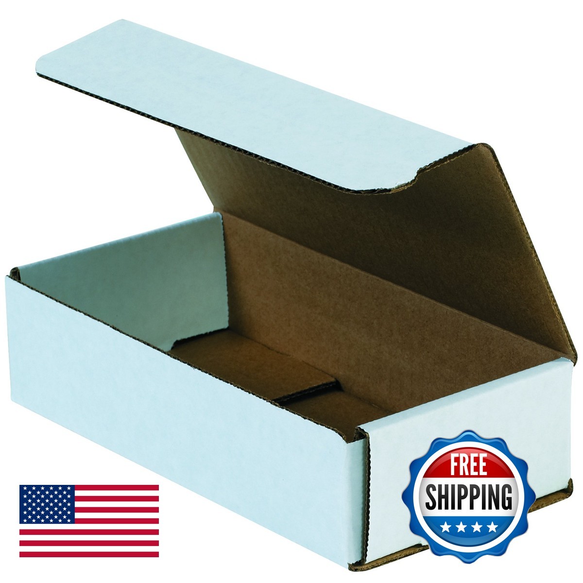 Ship Now Supply SNM842 Corrugated Mailers 8"x4"x2" White (50-Pack)