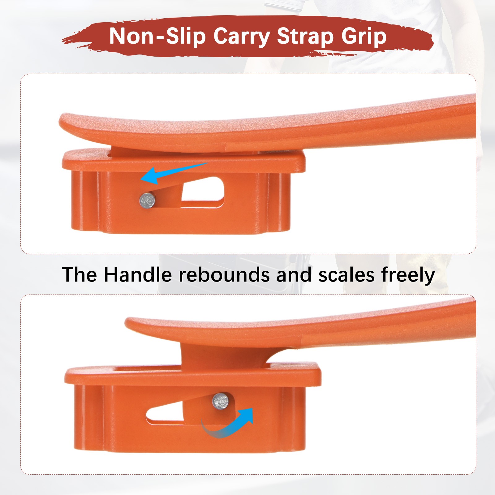2PCS Luggage Replacement Handle for Suitcase - [Orange-8.5IN]
