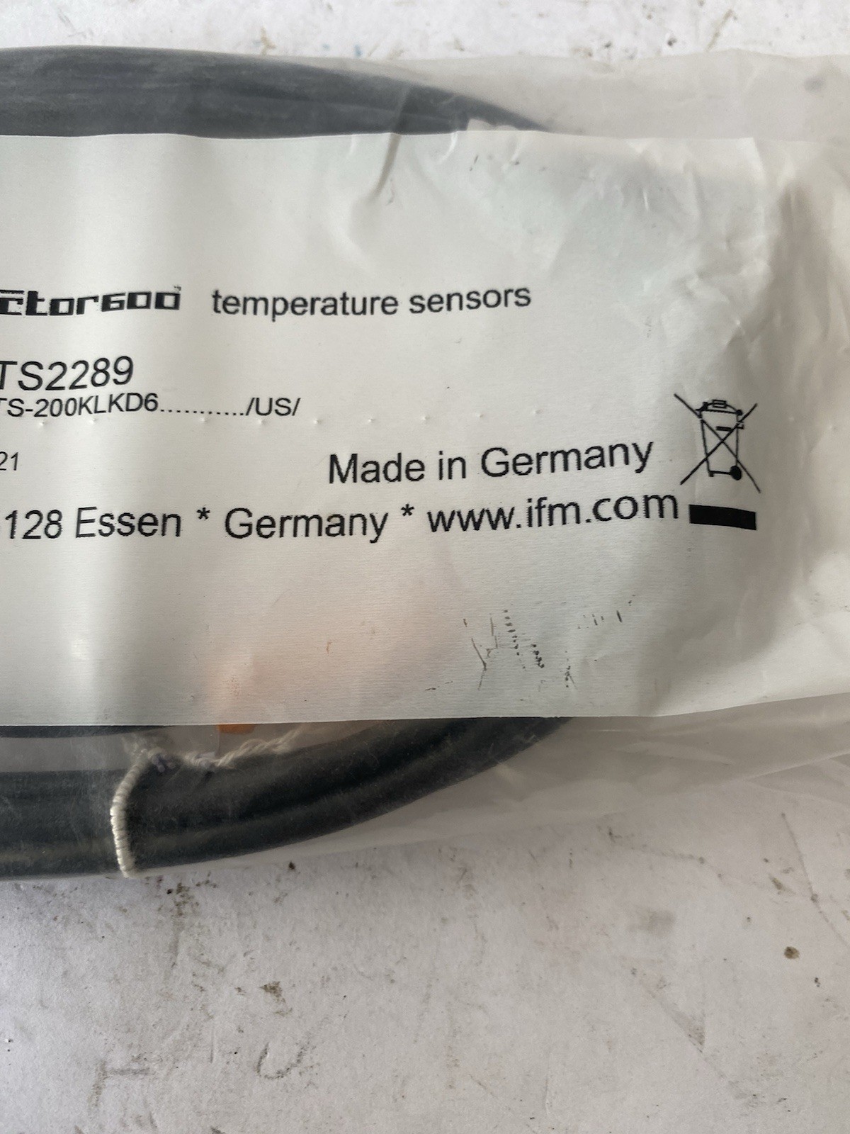 IFM TS2289 Temperature Cable Sensor TS-200KLKD6