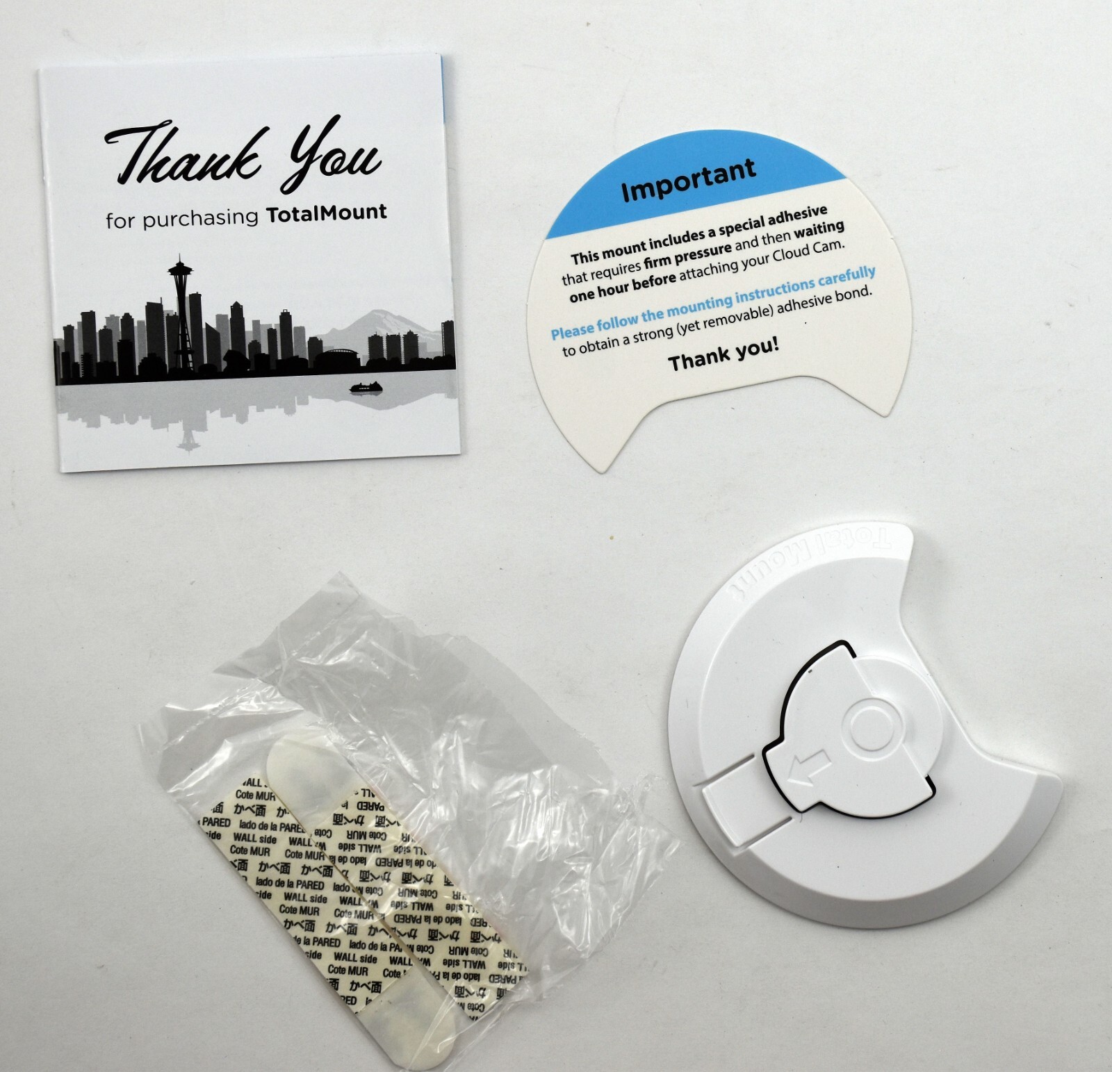 TotalMount Hole-Free Wall Mount For Cloud Cam