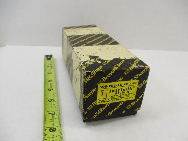 BROWN & SHARPE OEM Box (only) For Model # 599-281-16 INTRIMIK Style A, 1.600" GC