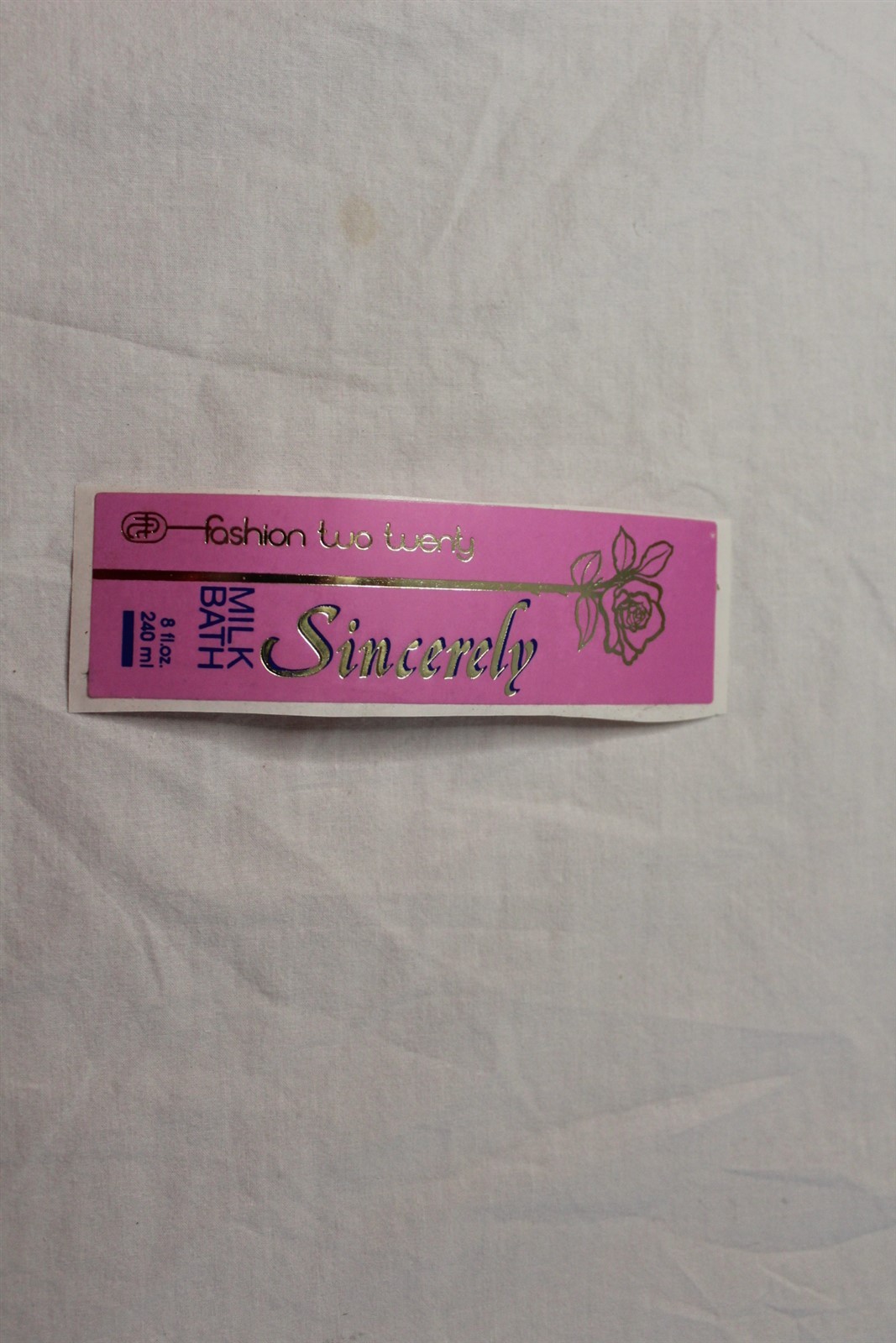 Collectible Sticker  Decal Label Advertising Fashion 220 Milk Bath