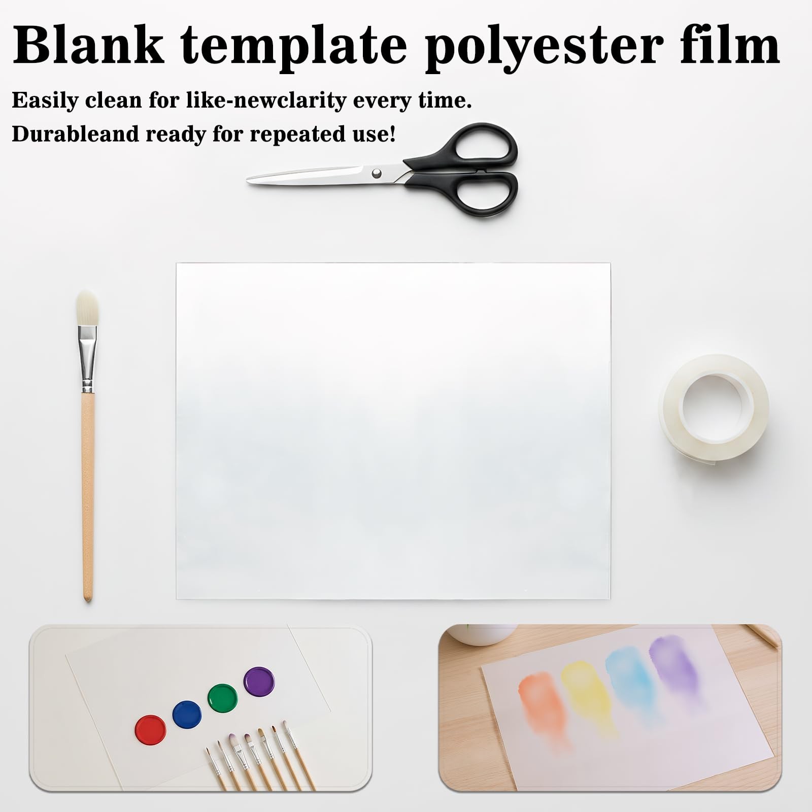 12x18 Inch Quilting Template Plastic Sheets Translucent, 8 Pack | Sewing Temp...