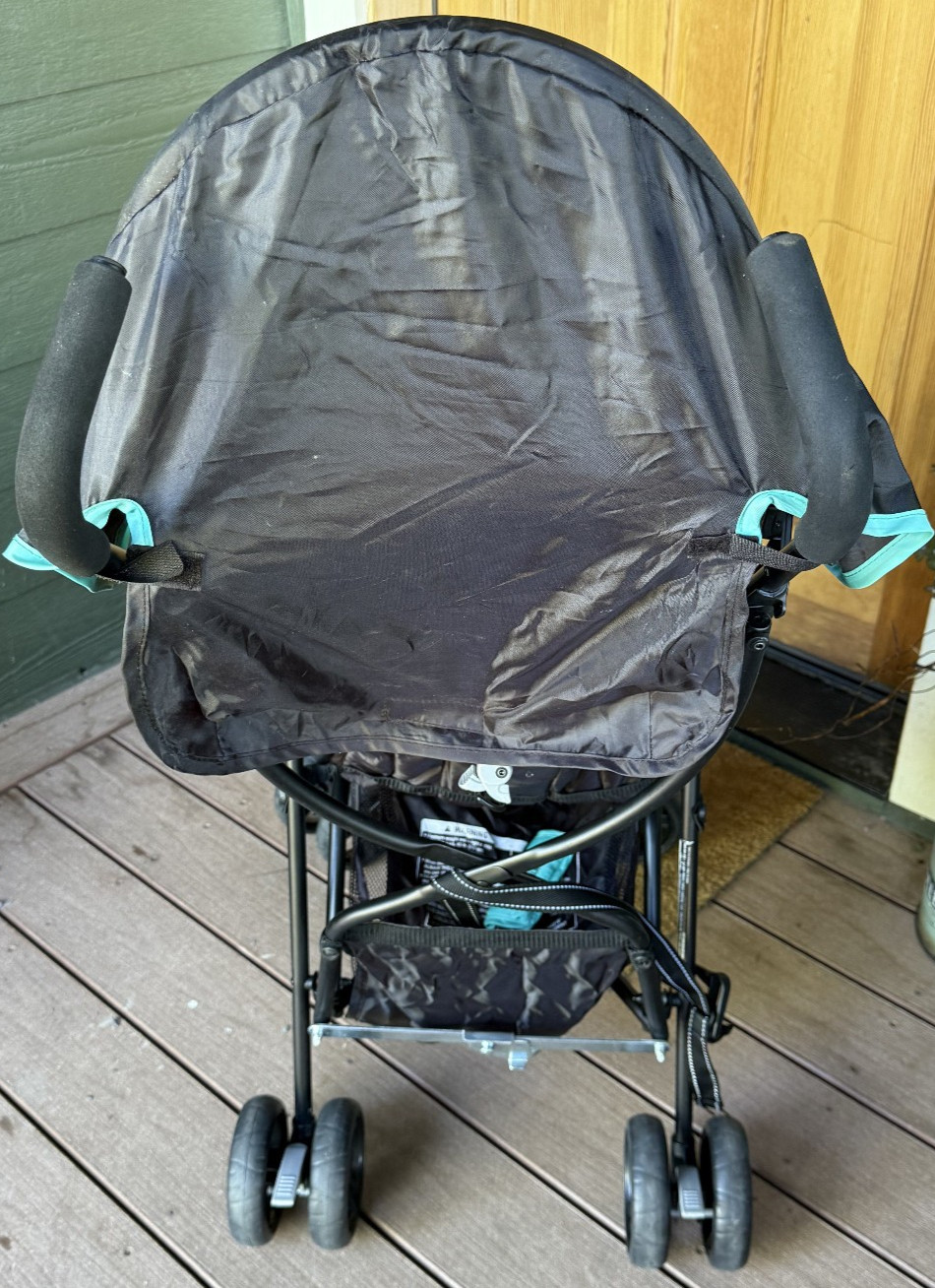 Summer Infant 3DGo Convenience Stroller, Black/Teal - Lightweight Stroller