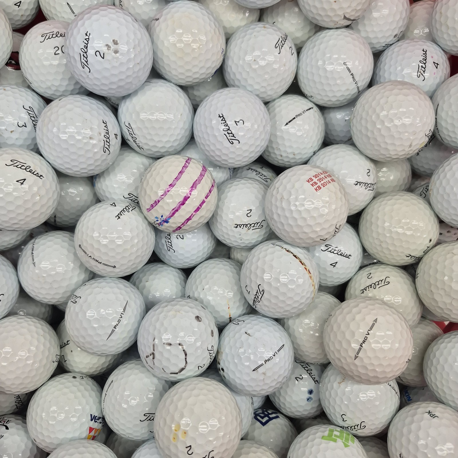100 Titleist Pro V1 Used Golf Balls - 3A Value AAA
