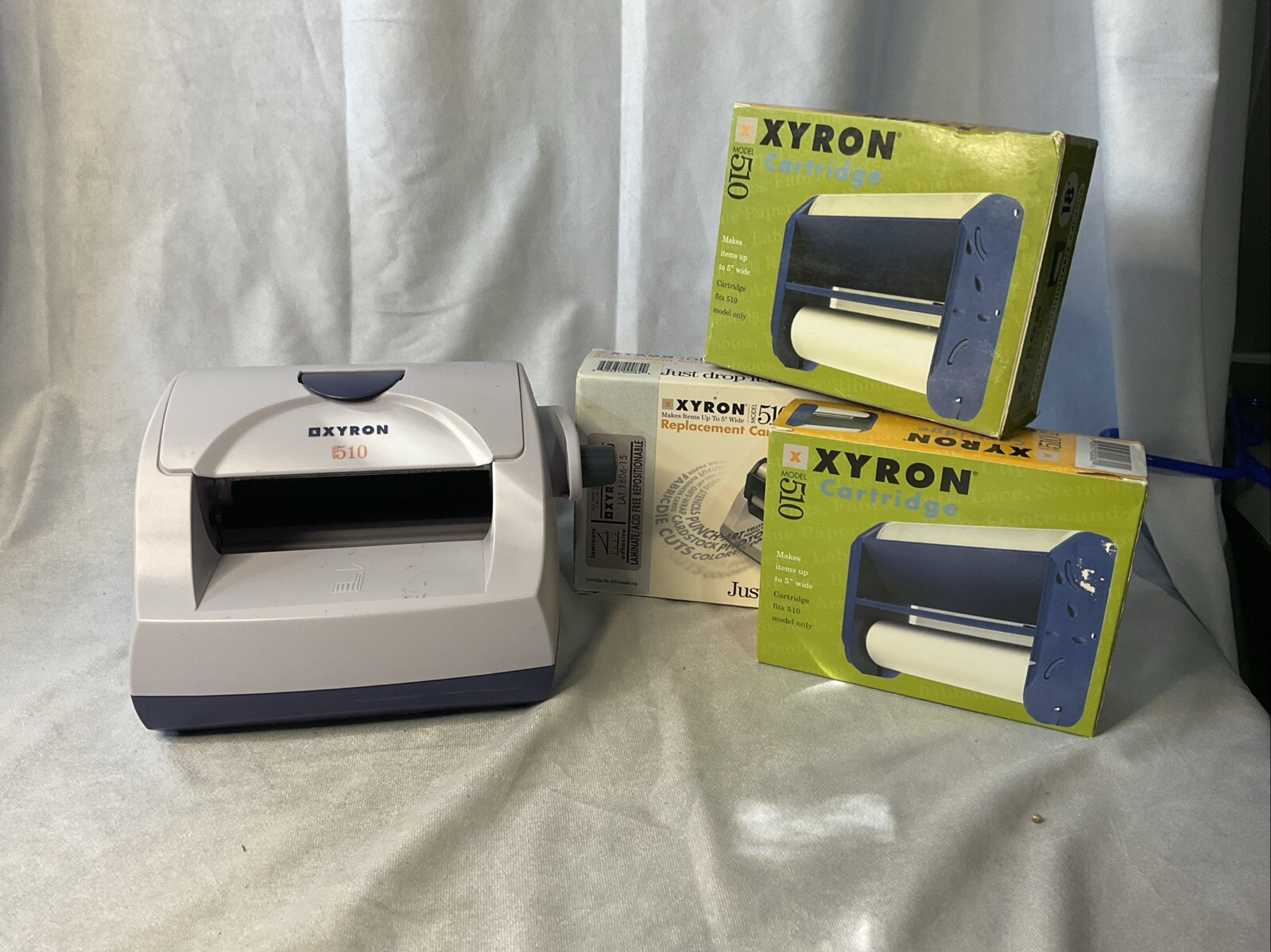 Xyron Creative Station 510 Sticker Maker Laminator PLUS 3 Replacement Cartridges