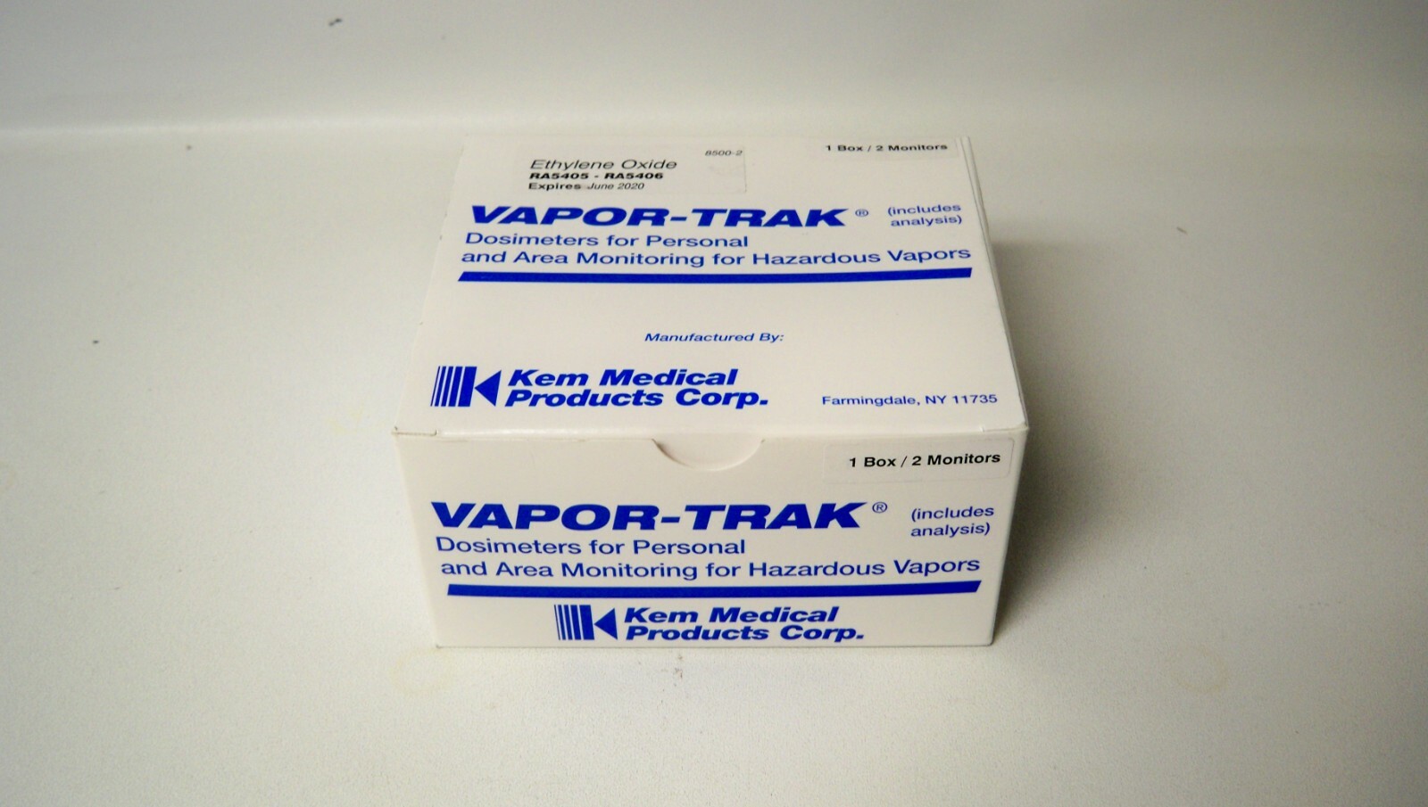 Kem Medical 8500-2 Vapor-Trak Ethylene Oxide Monitor Badges (Qty 2)