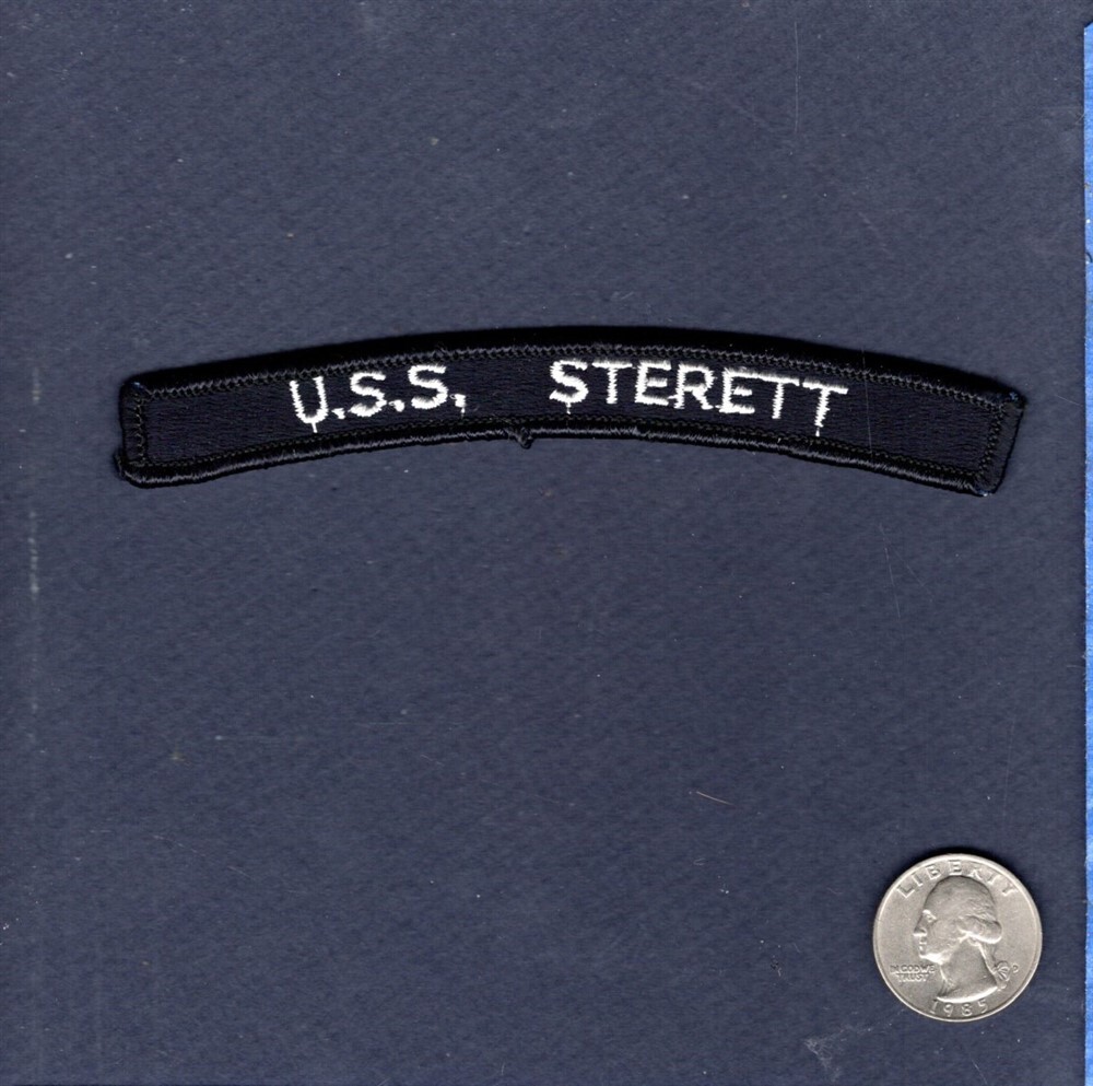 DDG 104 USS STERETT US NAVY Enlisted Uniform Rocker Destroyer Ship Patch