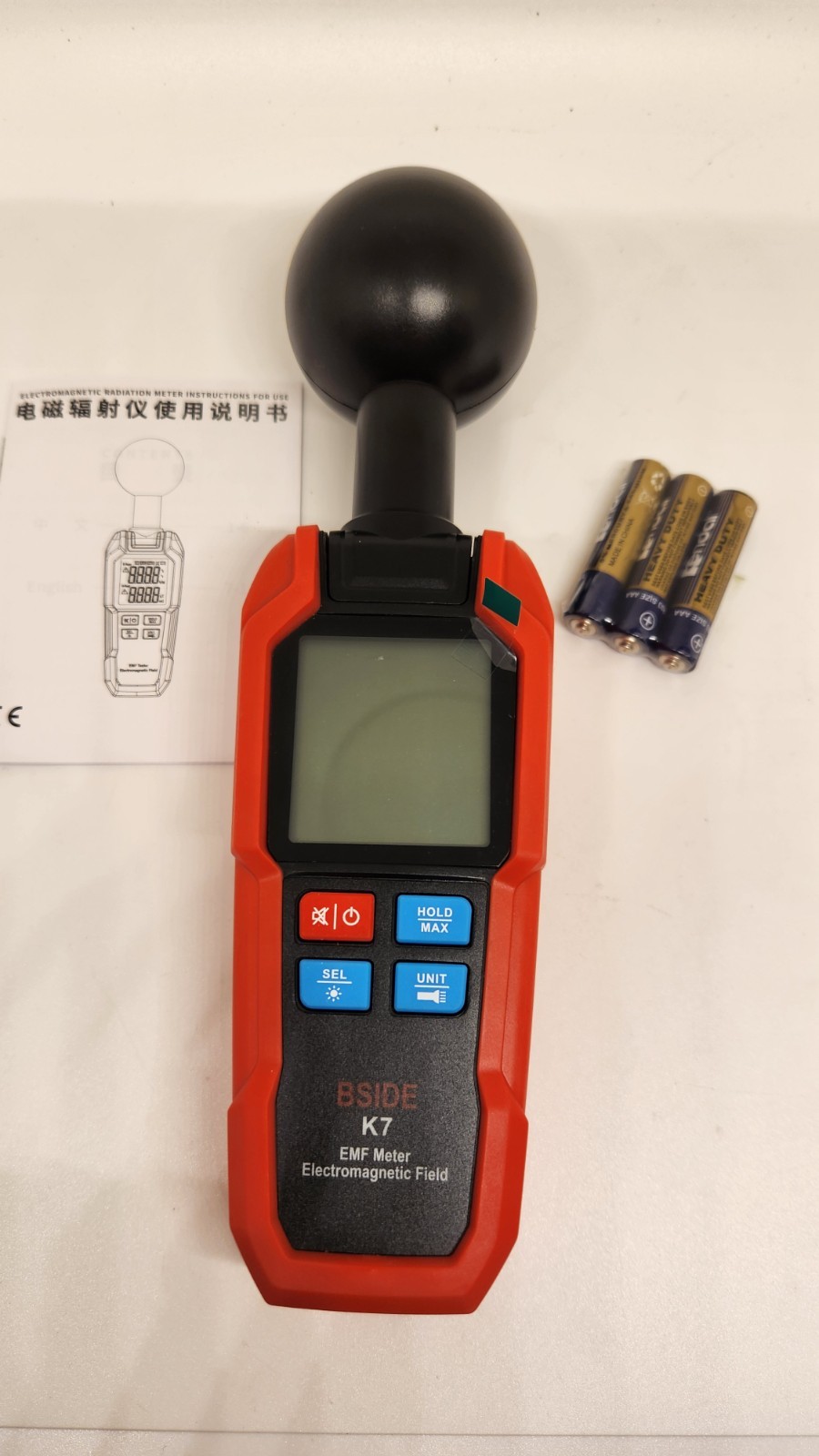 K7 EMF Meter Electromagnetic Field Radiation Detector Battery Powered