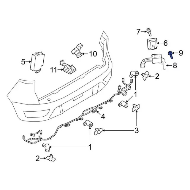 Genuine Ford Blind Spot Detection System Warning Sensor Bolt W505563-S437