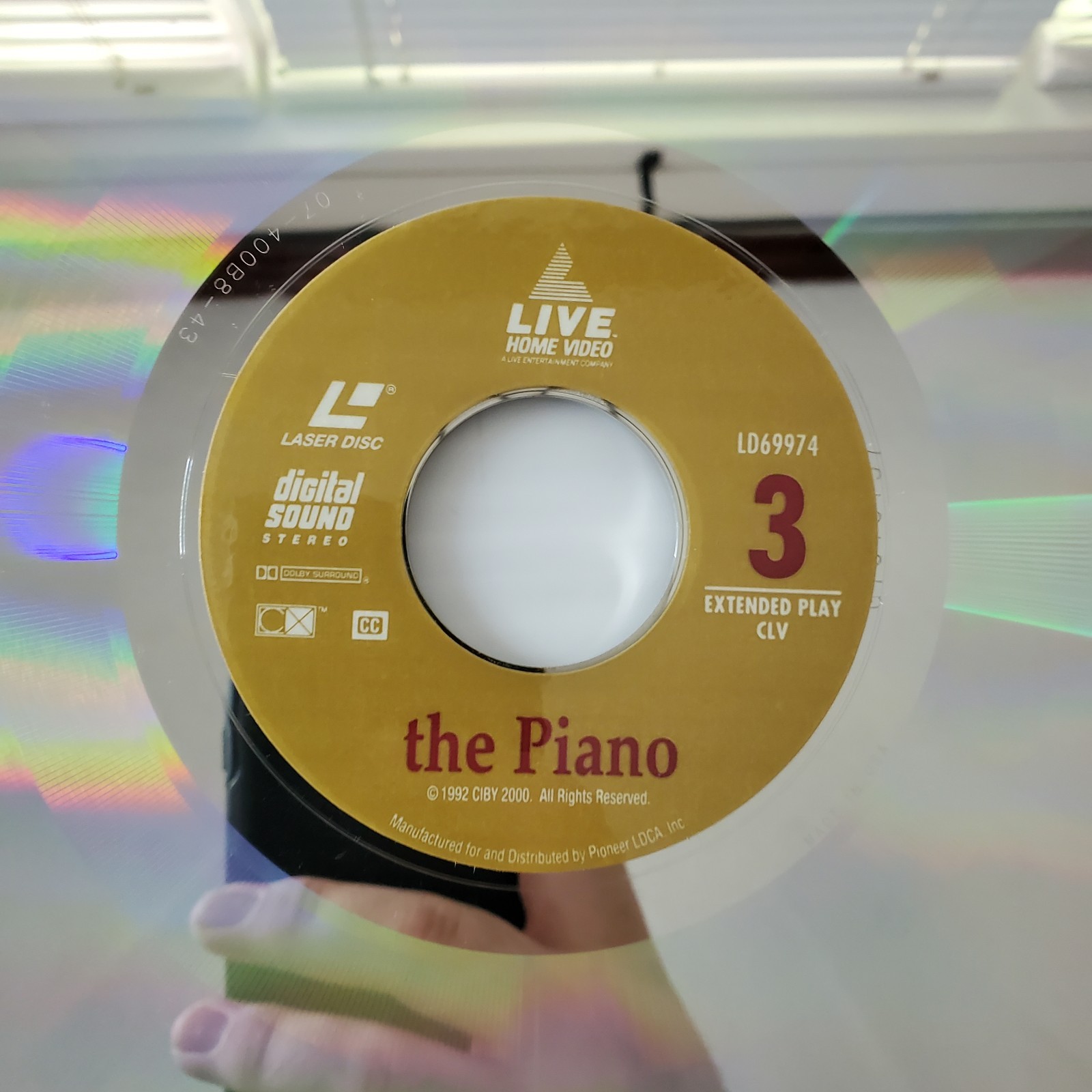 The Piano Laserdisc Vintage 2 Disc Set Jane Campion Extended Play