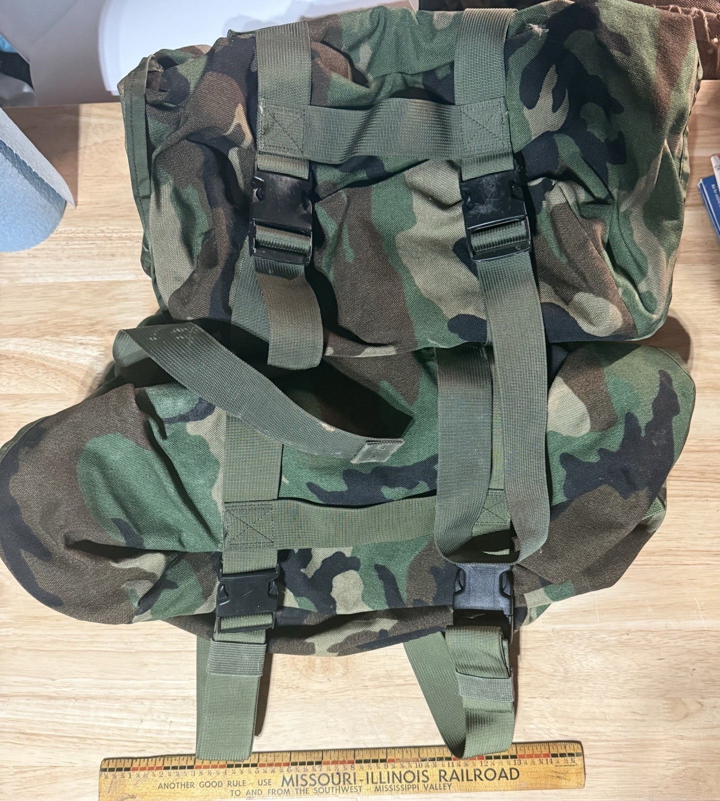 USGI M81 MOLLE II Modular Sleep System Carrier Bag Woodland Camo Used Lot Of 2