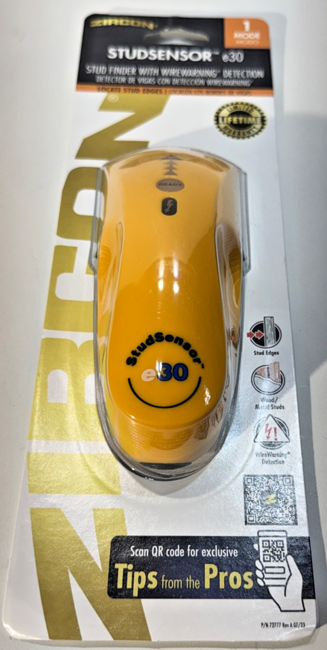 ZIRCO Studsensor E30 Electronic Edge Finding Stud Finder Wood And Metal NEW.