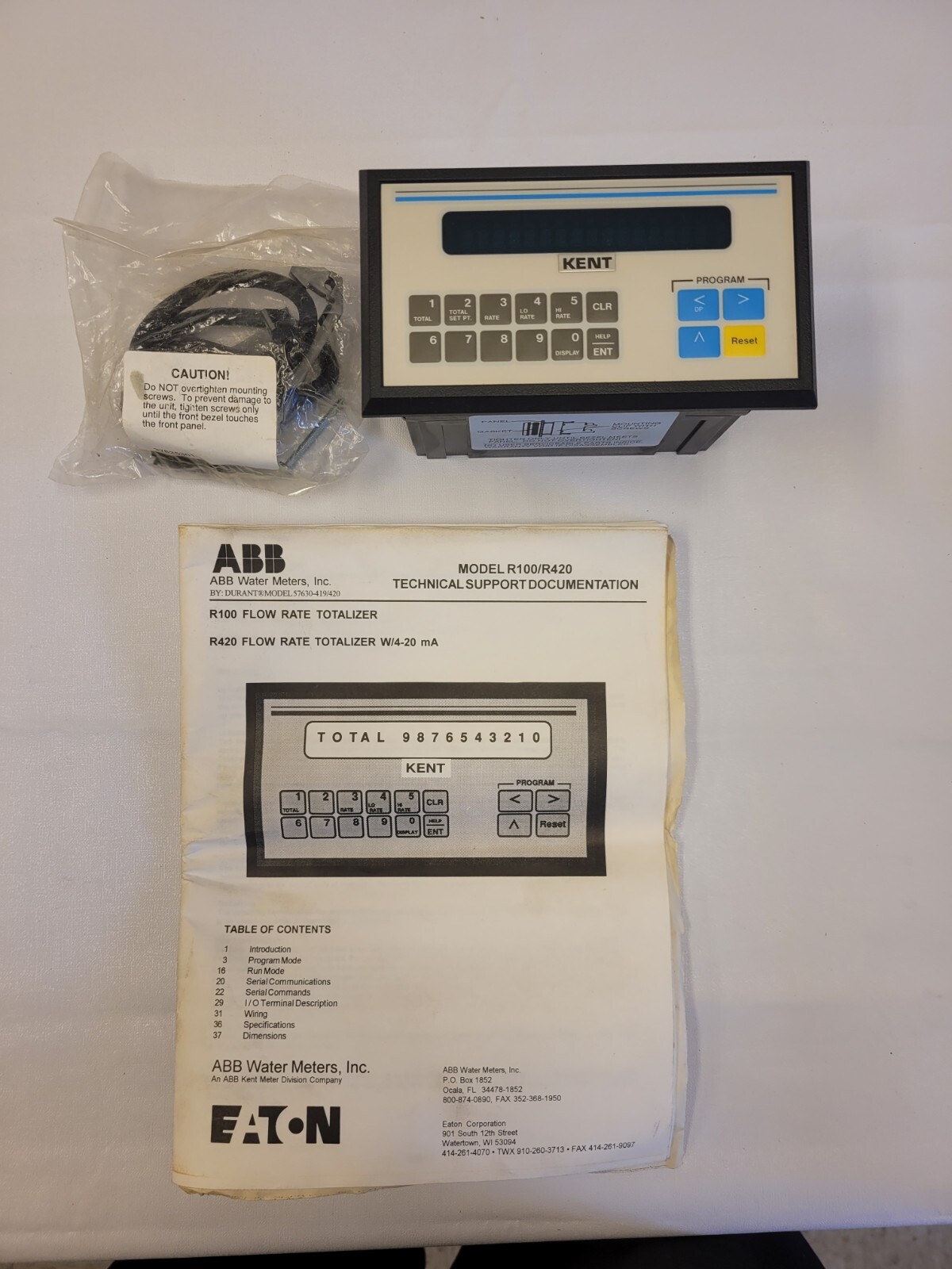 Kent Meter ABB Flow Rate Totalizer Model R420